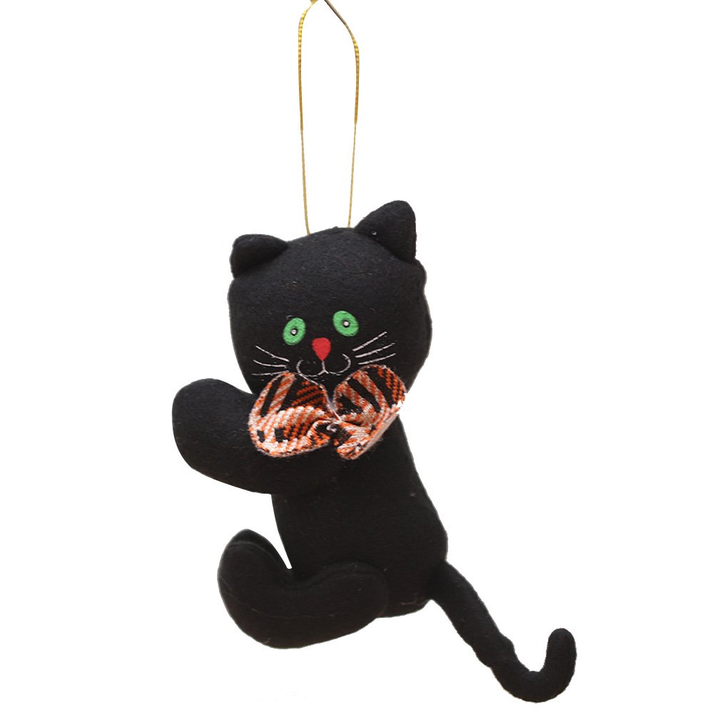 Spooky Halloween Hanging Cat Decorations for Home, Garden, Yard & Bar - Scary Party Supplies & Haunted House Props for Halloween Decor