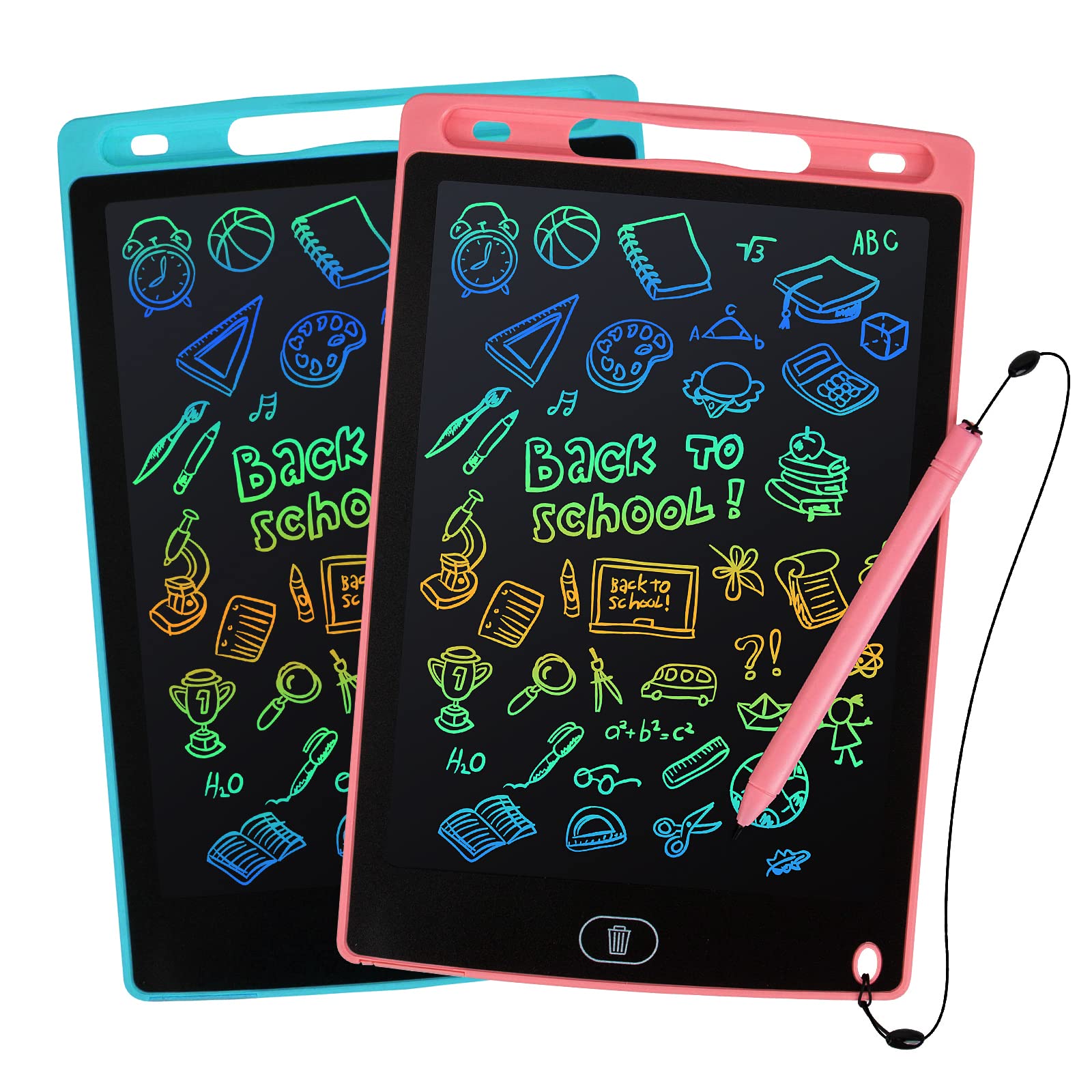 2 Pack LCD Writing Tablet for Kids Ages 3-6 | 8.5 Inch Colorful Drawing Pad with Doodle Board | Educational Toys for Boys & Girls | Perfect for Home, School & Travel Activities