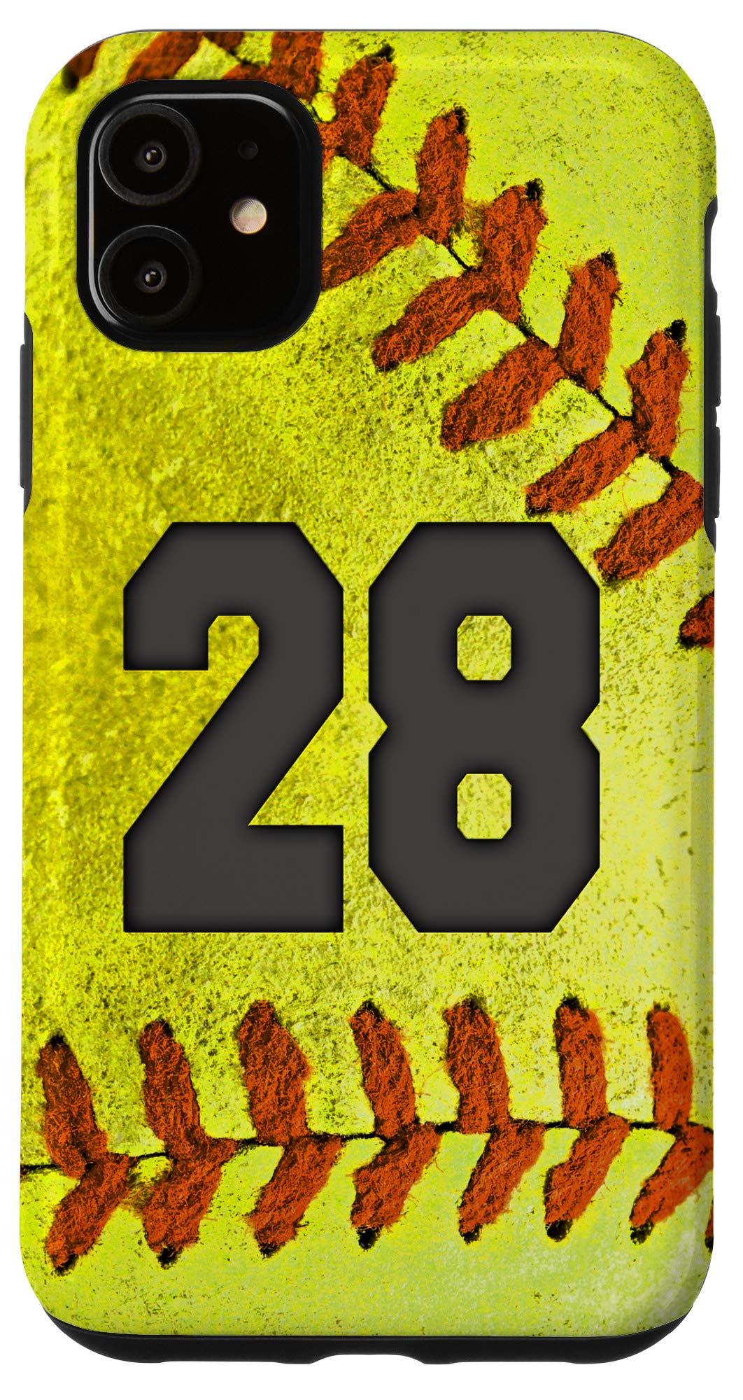 iPhone 11 Softball Jersey Case - #28 Fan Gift for Softball Lovers | Durable Protective Cover for Games & Daily Use