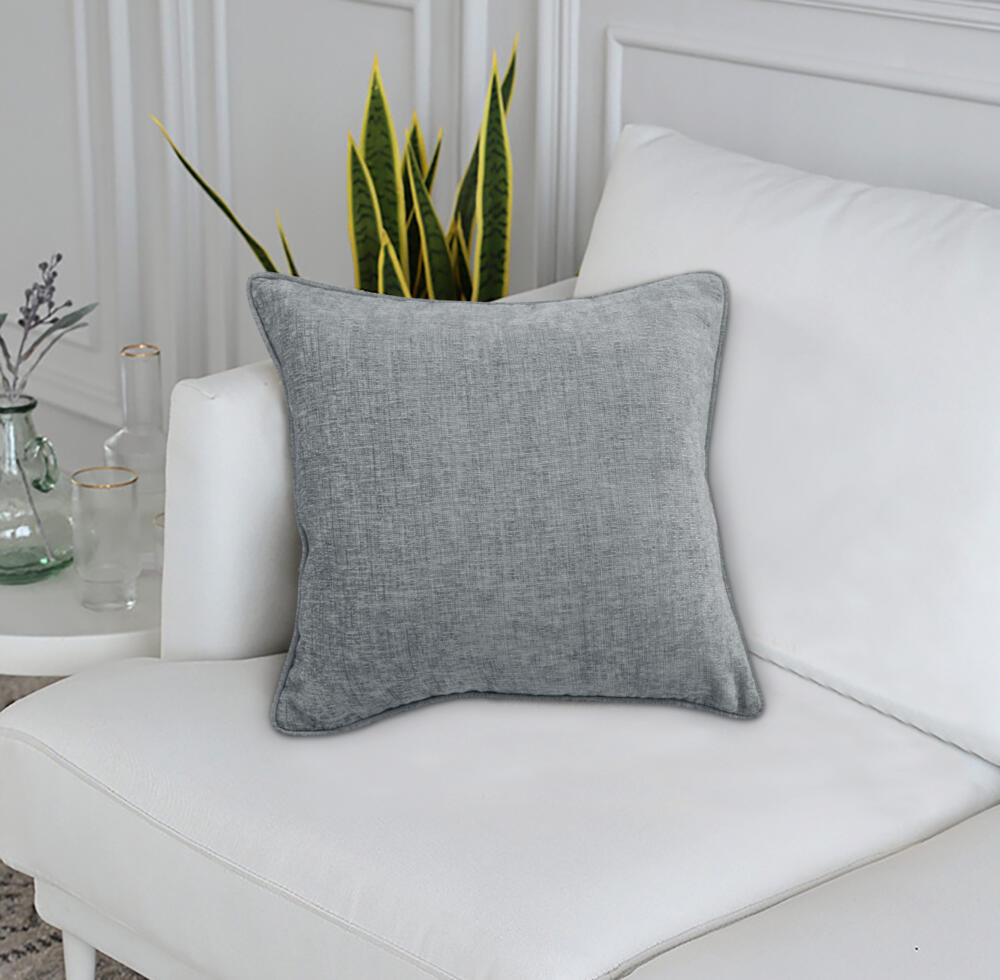 Amberley Cushion Cover in Nickel - Premium Decorative Pillow Case for Sofa, Bed & Home Decor