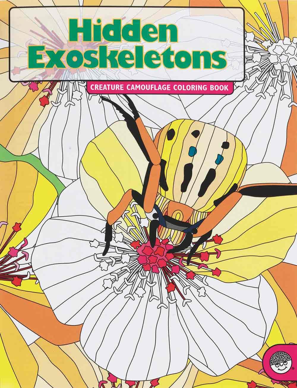 Creature Camouflage Coloring Book - Hidden Exoskeletons Animal Designs for Adults & Kids | Stress Relief Art Therapy, Classroom Learning & Nature Exploration