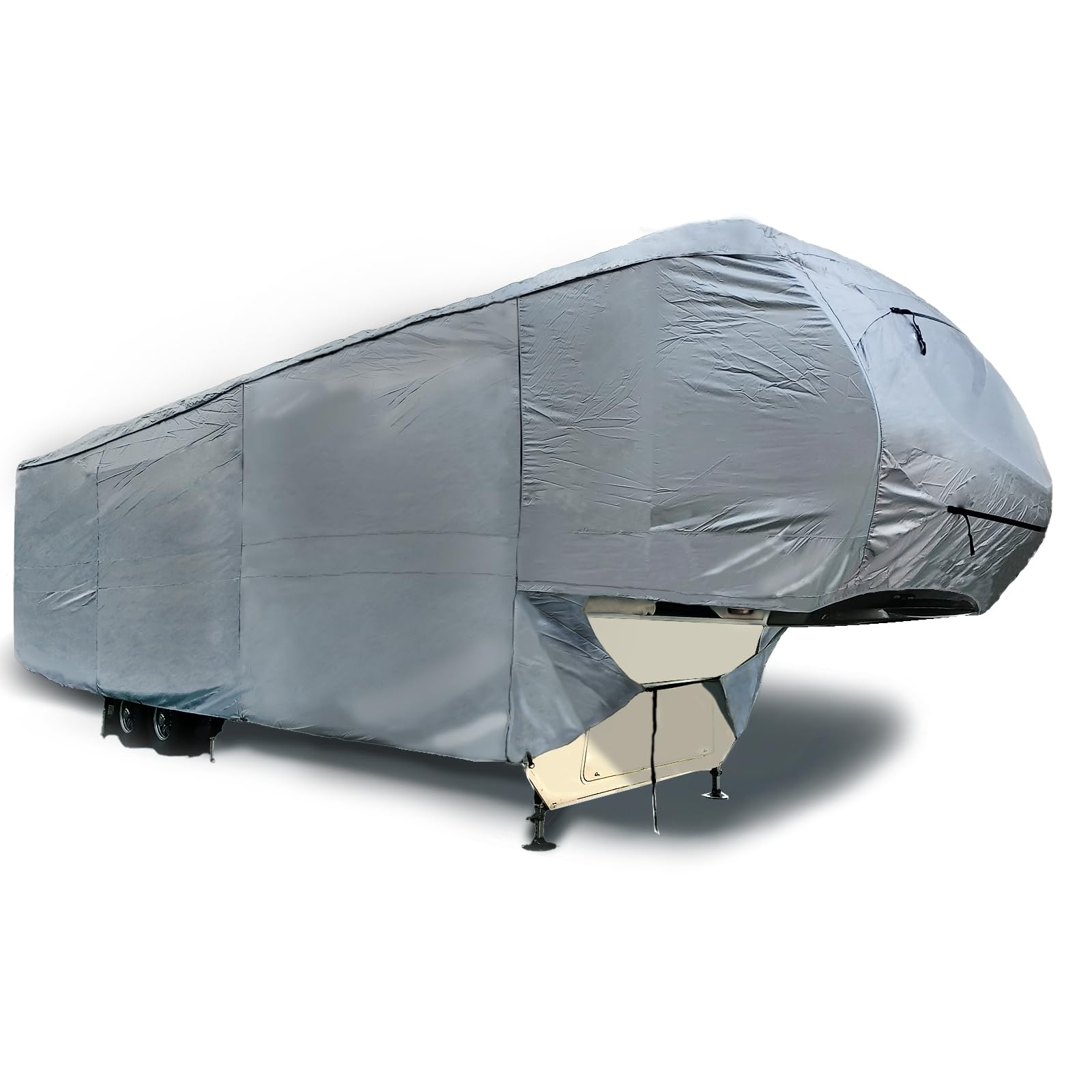 ShieldAll Ultimate Deluxe 5th Wheel RV Travel Trailer Camper Cover - Waterproof, UV Resistant Protection for 33' to 37' Length - Easy Zipper Access Door - Perfect for Outdoor Storage & Winter Protection