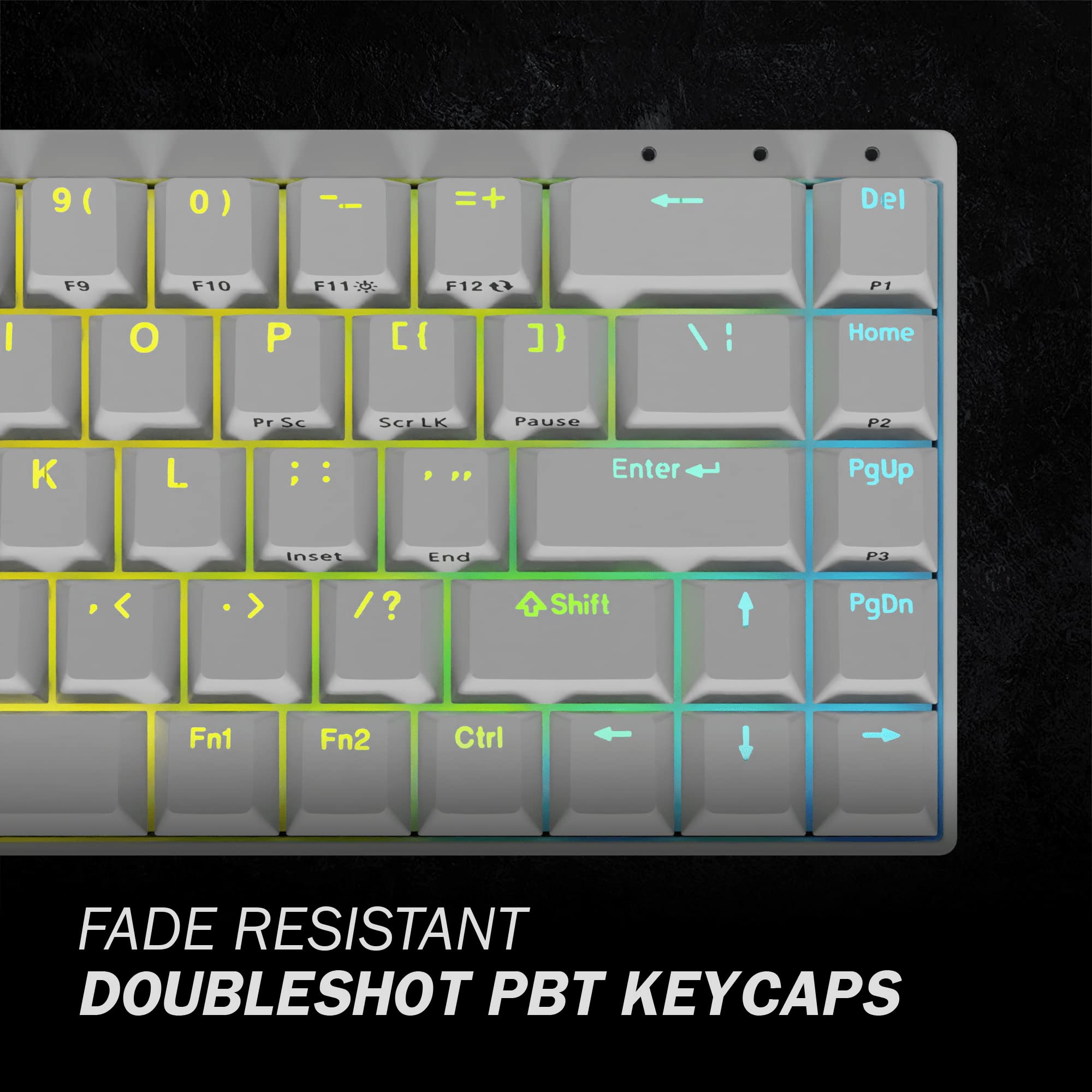 DURGOD Hades 68 RGB Mechanical Keyboard - 65% Compact, PBT Keycaps for Gaming & Office