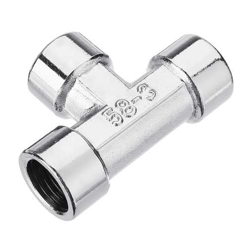 High-Quality Brass 3-Way G1/4 Inner Thread Water Cooling Fitting - Computer Liquid Cooling System Connector for PC Custom Loop Builds - Perfect for Gaming Rigs and High-Performance Computers