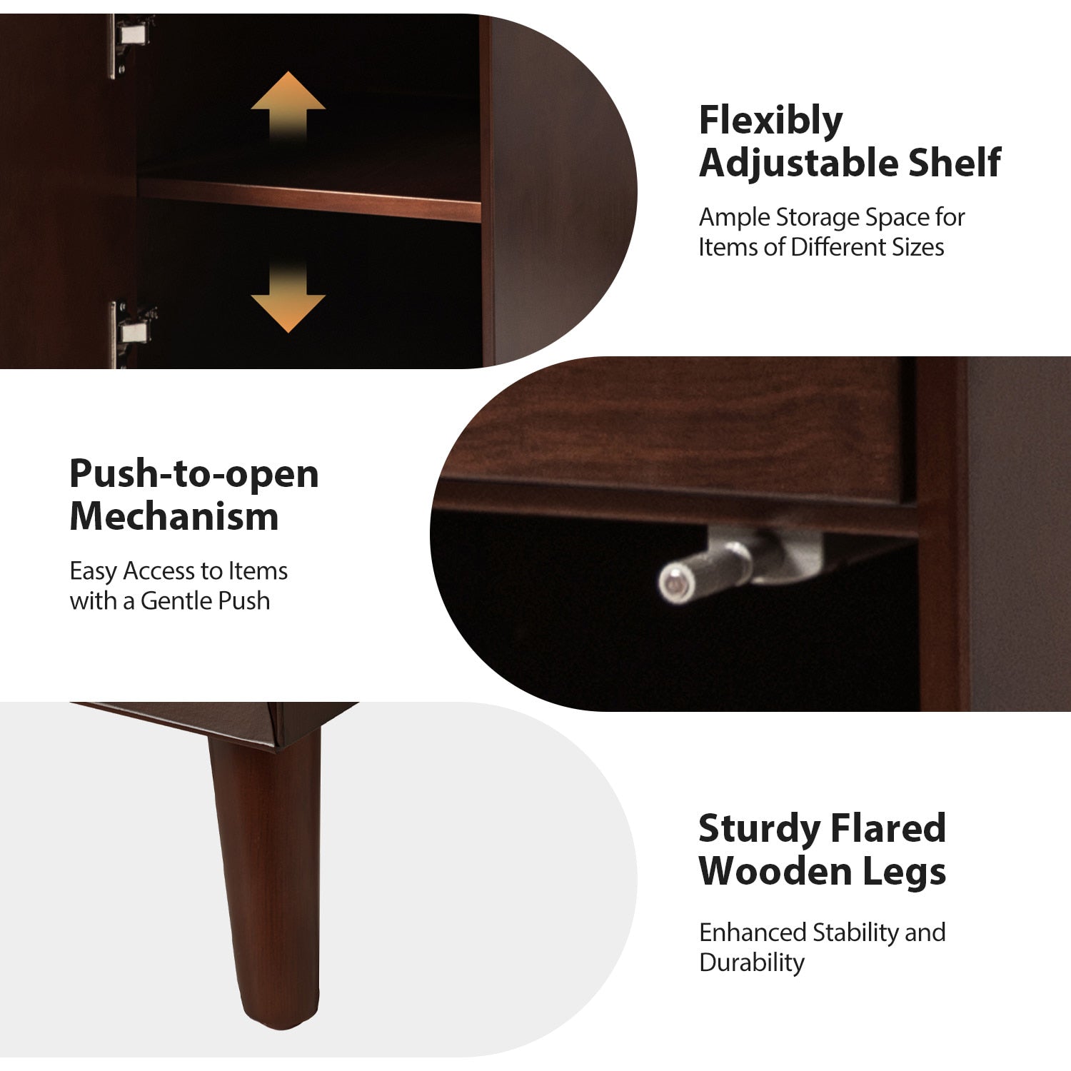 Vira End Table with Storage & Built-in Outlets - Modern Side Table with USB Charging Ports & Power Outlets for Living Room, Bedroom, Office - Perfect Nightstand or Sofa Side Table