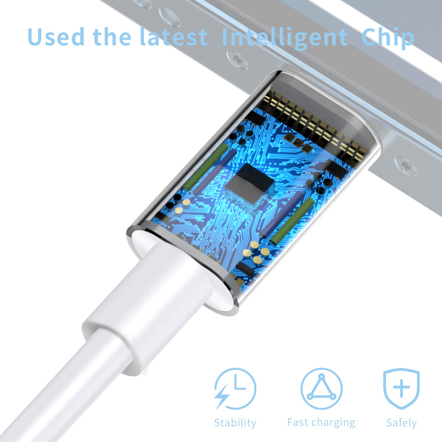 100W USB C to USB C Fast Charging Cable 2-Pack - Type C PD Charger for iPhone 15 Pro Max/15 Pro/15, iPad Pro/Air, MacBook Air, Samsung Galaxy S23/S22, Huawei P10, Google Pixel, Nintendo Switch - Perfect for Travel, Office & Home Charging