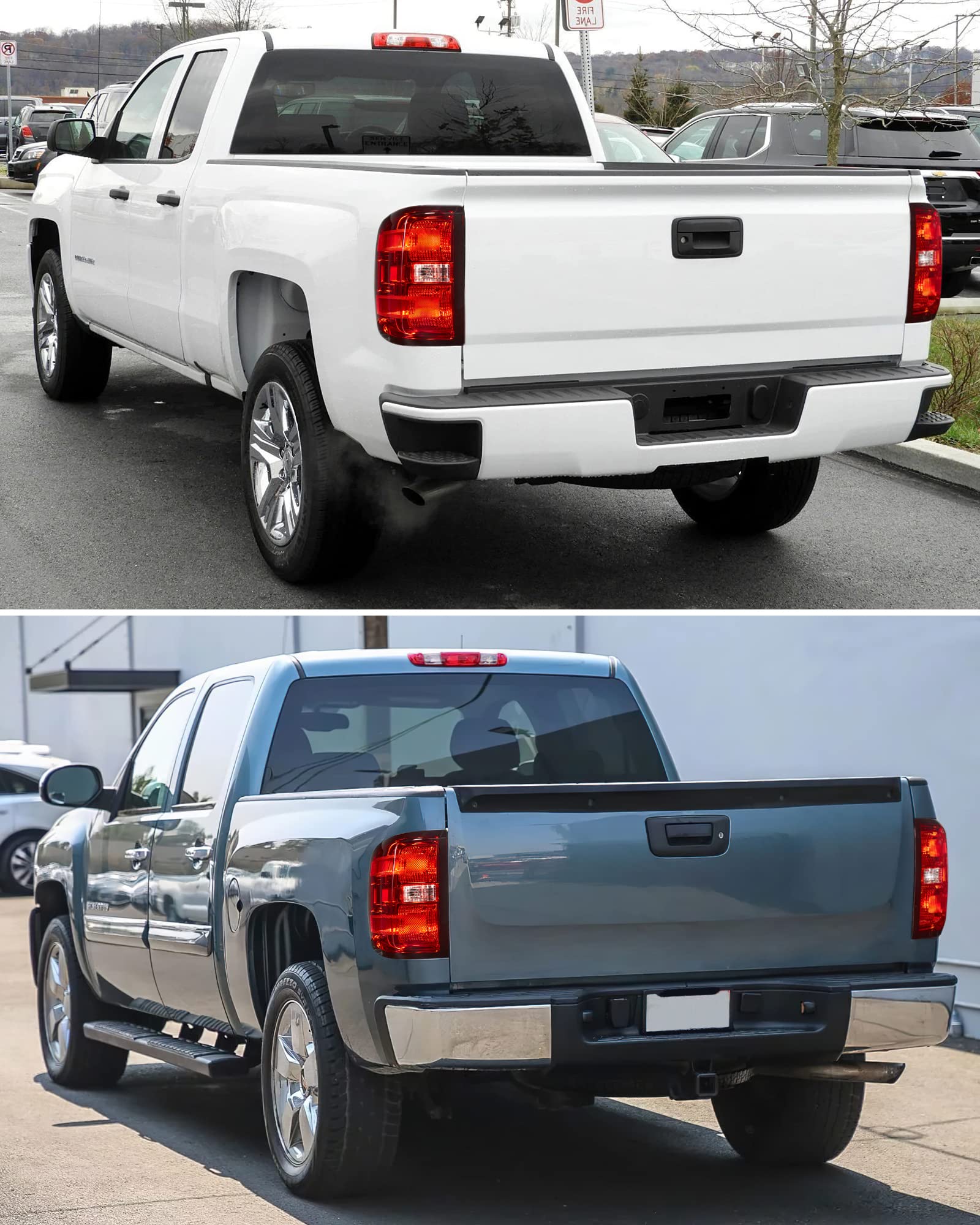 GARVEE LED Tail Light Assembly for Chevy Silverado 1500 2500HD 3500HD 2014-2018 - Smoked Lens, Sequential Turn Signal - Perfect for Off-Roading & Truck Customization