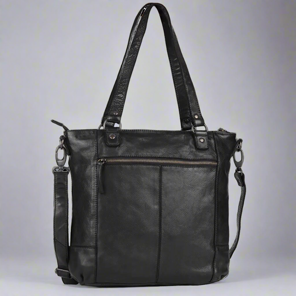 MET Two Handled Leather Sack Handbag - Premium Genuine Leather Tote Bag for Women, Fashionable Crossbody Purse with Dual Handles - Perfect for Work, Travel & Everyday Use