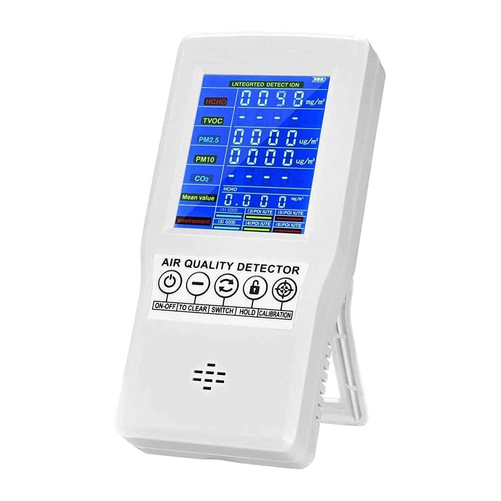CHENGGUAN Air Quality Monitor - Accurate Formaldehyde (HCHO), CO2, TVOC, PM2.5/PM10 Detector for Home & Office - Ideal for Indoor Air Testing, Baby Room Safety, and Workplace Health Monitoring