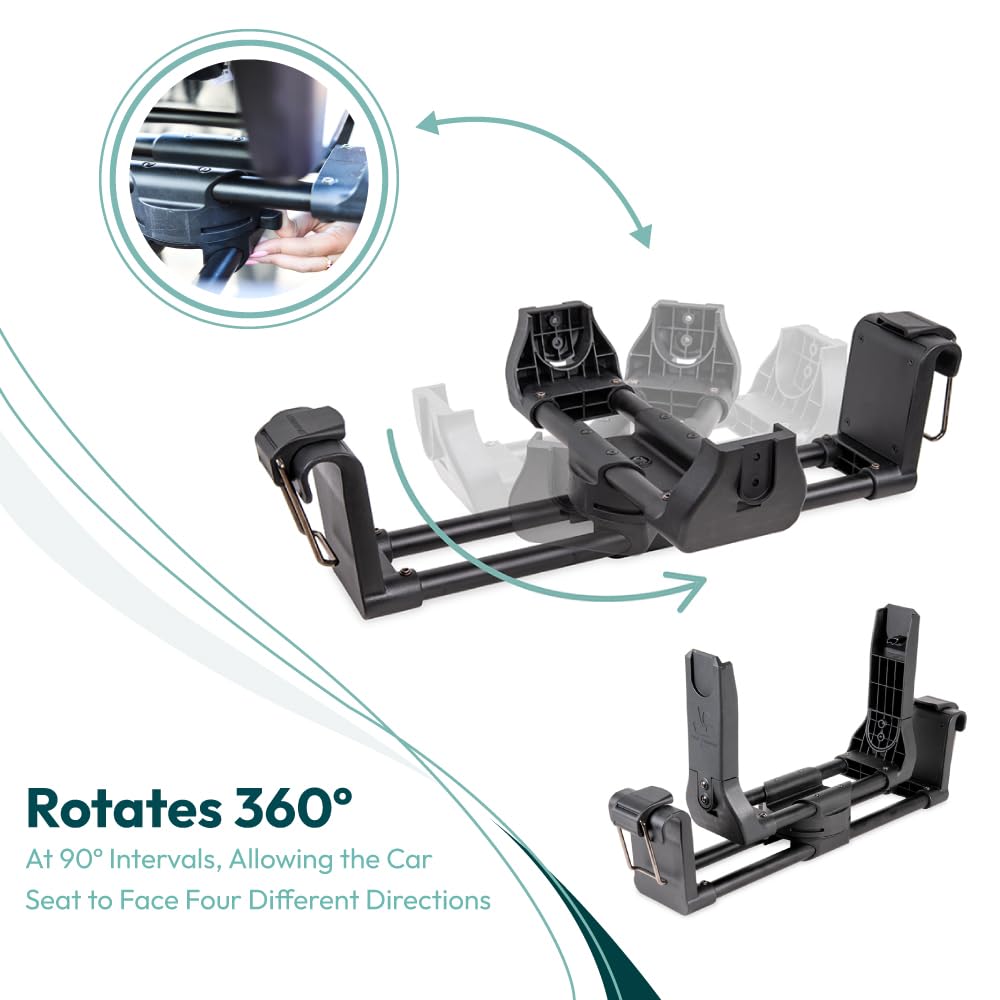 Wonderfold W2 Series Stroller Wagon Car Seat Adapter - Secure Infant Car Seat Attachment for Baby & Toddler | Fits W2 Wagons Only | Perfect for Family Outings, Park Visits & Shopping Trips