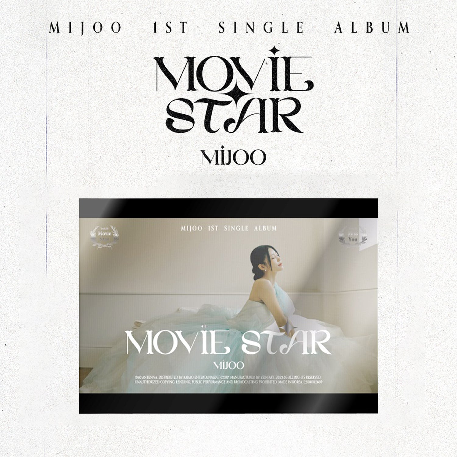 MIJOO 1st Single Album 'MOVIE STAR' - Kpop Music CD - Perfect for Kpop Fans, Collectors & Gift Giving - Great for Parties, Dance Practice & Car Rides