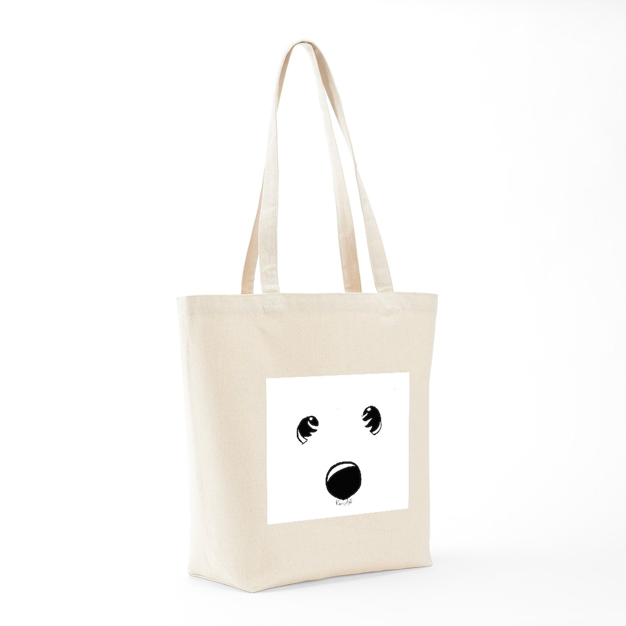 Westie Face Canvas Tote Bag - Natural Reusable Shopping Bag for Groceries, Beach & Daily Use | Eco-Friendly Cotton Tote with Dog Lover Design