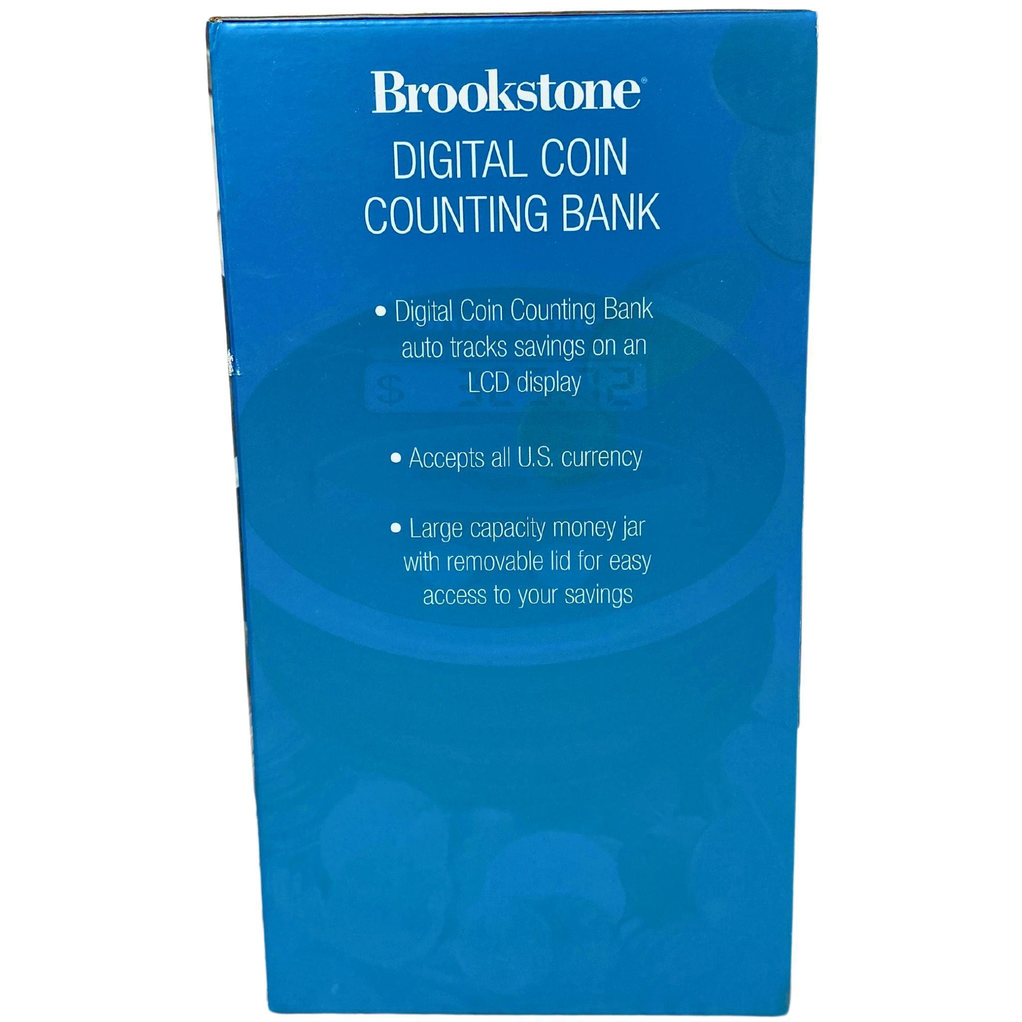 BrookStone Digital Coin Counting Bank - 8 Piece Set | Accurate Money Counter for Coins & Bills | Perfect for Home, Office, and Retail Use