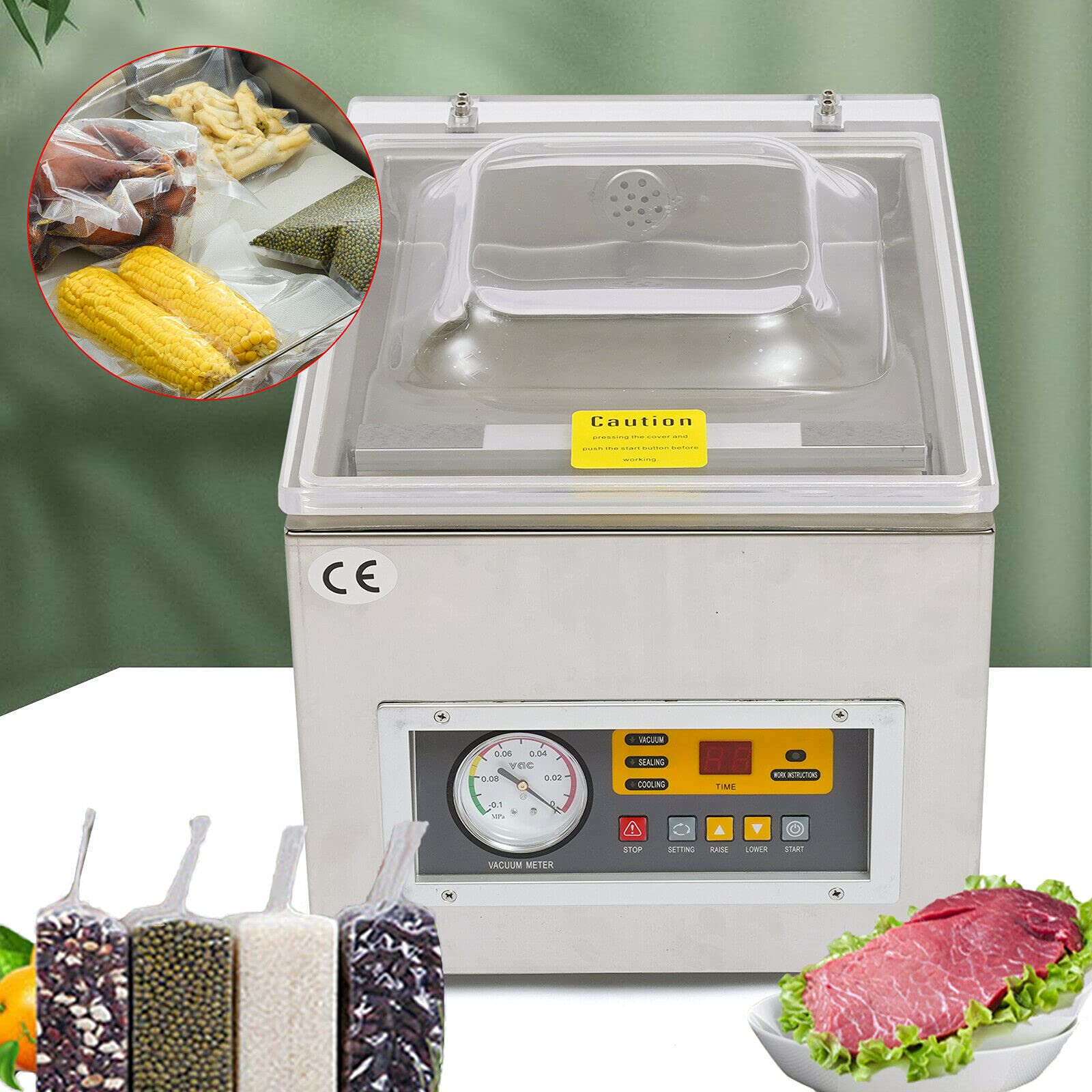 Commercial Chamber Vacuum Sealer Machine 110V - Heavy Duty Food Vacuum Packaging System for Meat, Cheese & Meal Prep | Perfect for Restaurants, Home Kitchens & Food Preservation