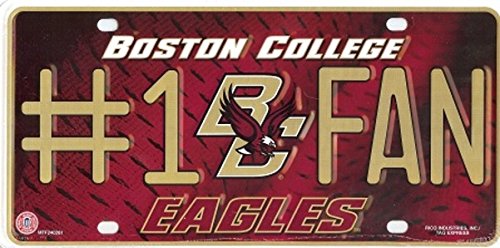 Rico NCAA #1 Fan Metal Tag License Plate - Durable Aluminum Car Accessory for College Sports Enthusiasts - Perfect for Tailgating, Game Day & Campus Parking