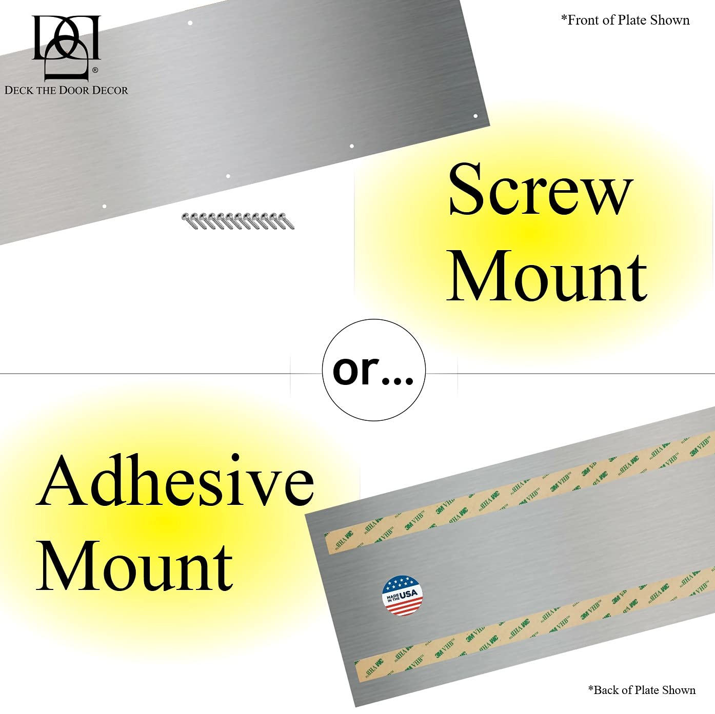 Engraved Man Cave Door Kick Plate - Satin Nickel Aluminum (6