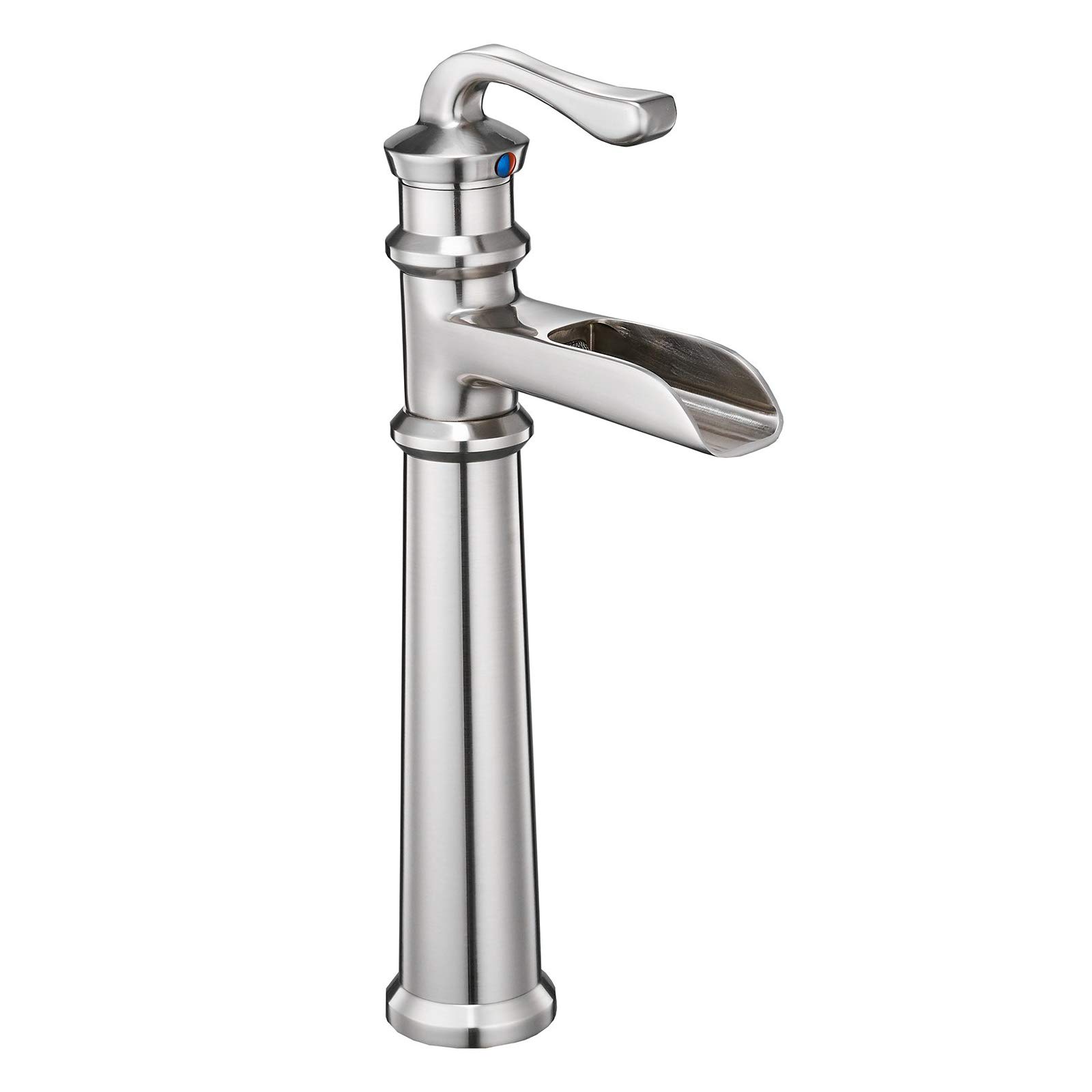 Brushed Nickel Single Handle Vessel Sink Faucet for Bathroom Vanity - Commercial Use