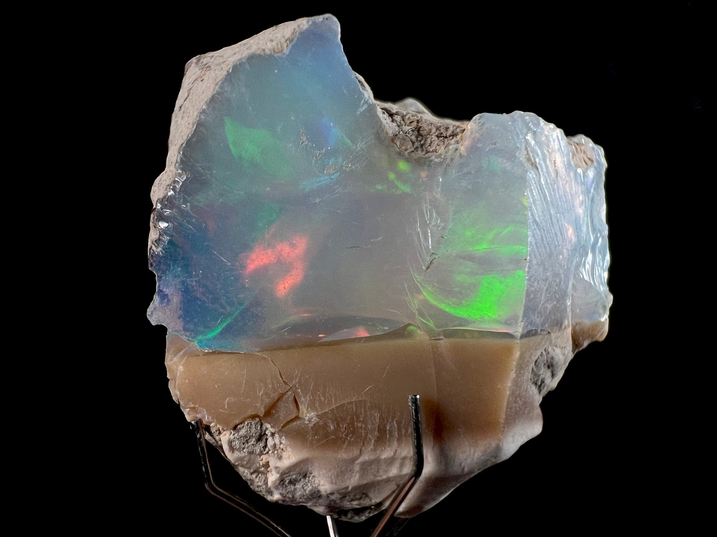 Premium 4A Welo Opal Raw Crystal - Certified Cutting Grade Opal Gemstone for Jewelry Making | Natural Ethiopian Opal for Rings, Necklaces & DIY Craft Projects