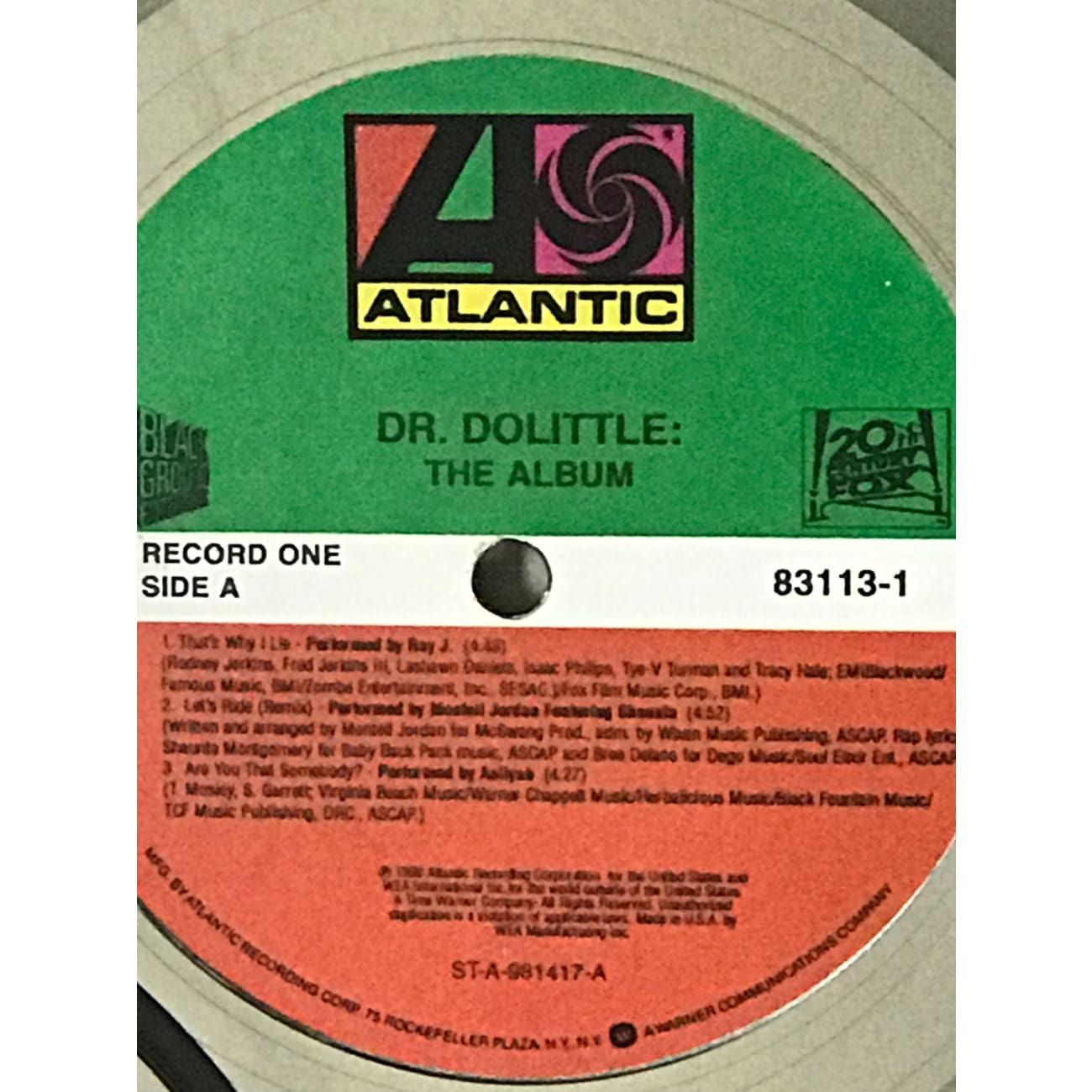 Doctor Dolittle 1998 Original Motion Picture Soundtrack - 2x Multi Platinum Certified Album Award - Brand New - Perfect for Movie Collectors & Music Enthusiasts