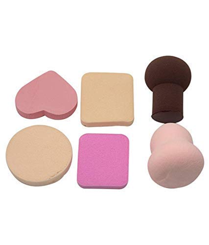Glaaddo 6-in-1 Makeup Beauty Sponge Set for Women & Girls - Foundation Blender, Powder Puff, Cosmetic Applicator Kit - Perfect for Daily Makeup, Contouring & Professional Use