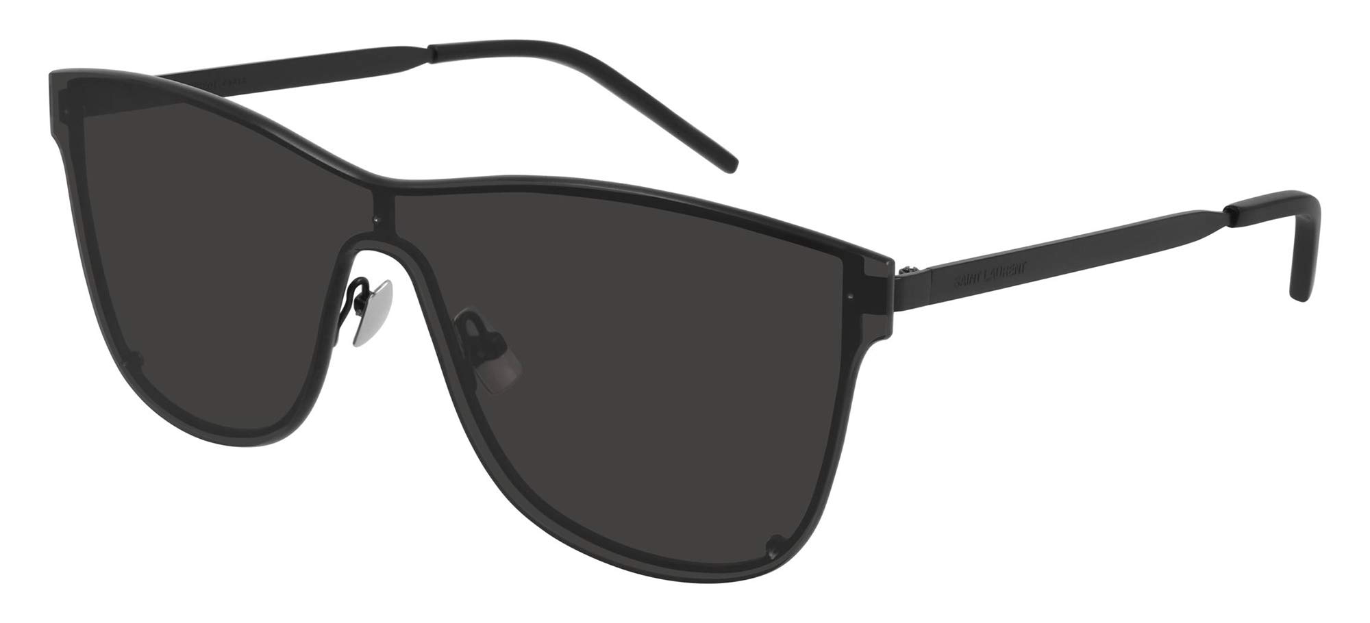 Saint Laurent SL 51 Over Mask Unisex Sunglasses - Black/Dark Grey - UV Protection - Perfect for Driving, Beach & Outdoor Activities