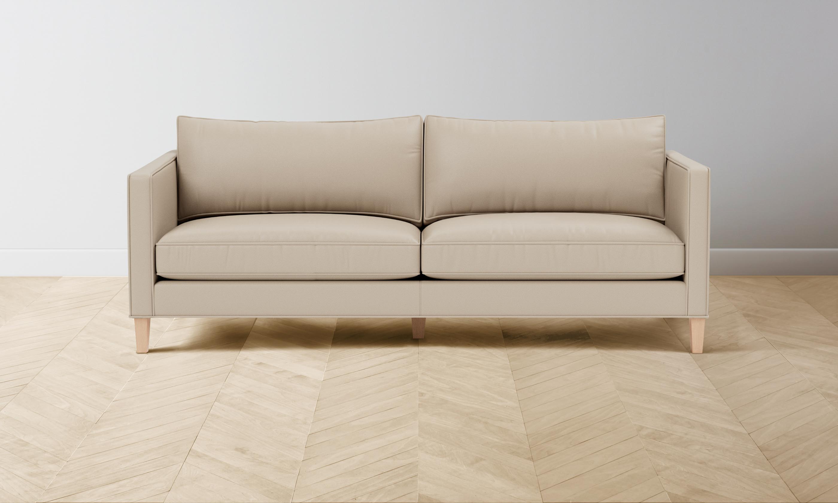 Premium Crosby Sectional Sofa with Pebbled Leather Upholstery in Stone Color - Perfect for Living Room, Lounge & Home Theater Seating