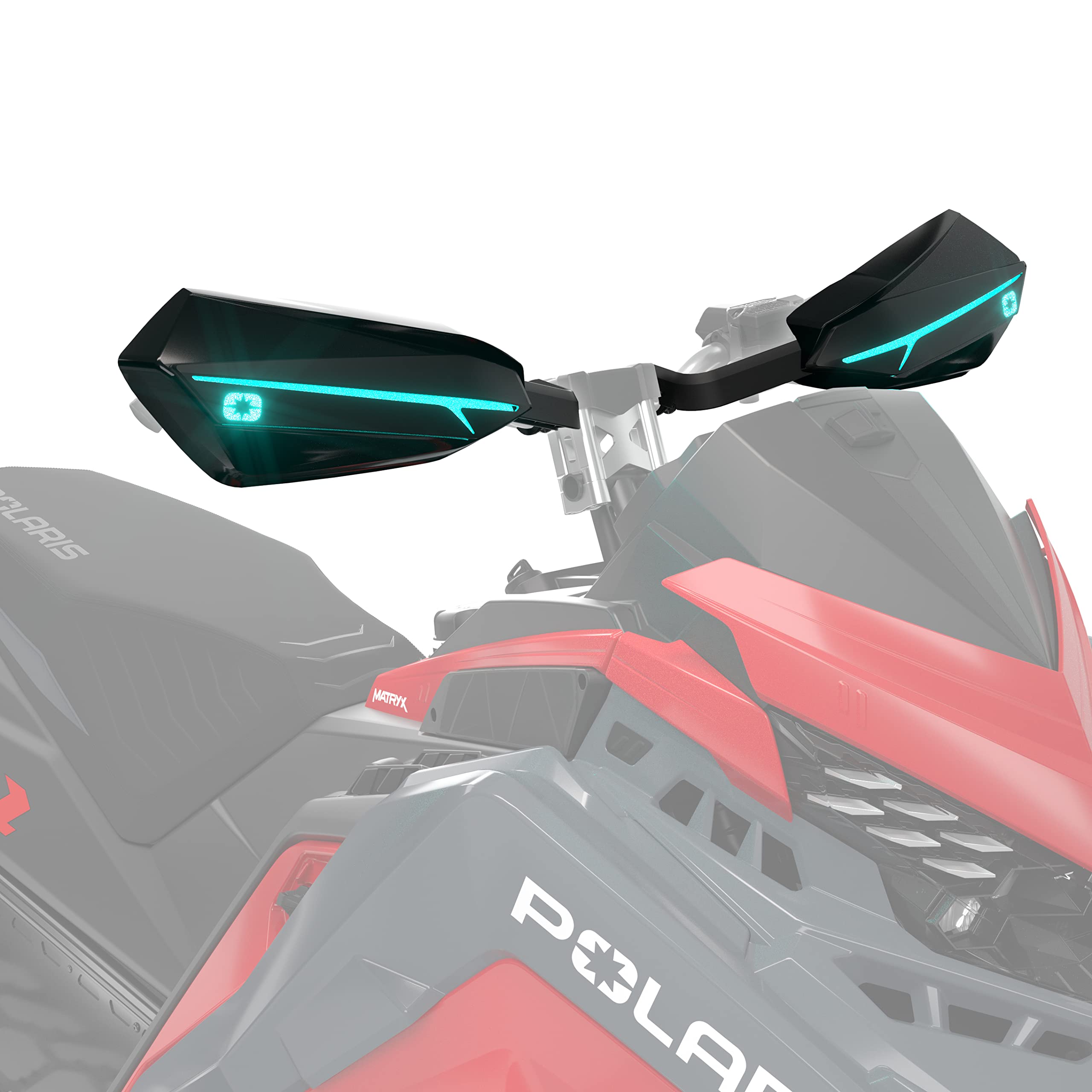 Polaris Snowmobile RGB Handguard Accent Lights - Waterproof LED Light Kit for Night Riding & Off-Road Adventures - Enhance Visibility & Style on Winter Trails