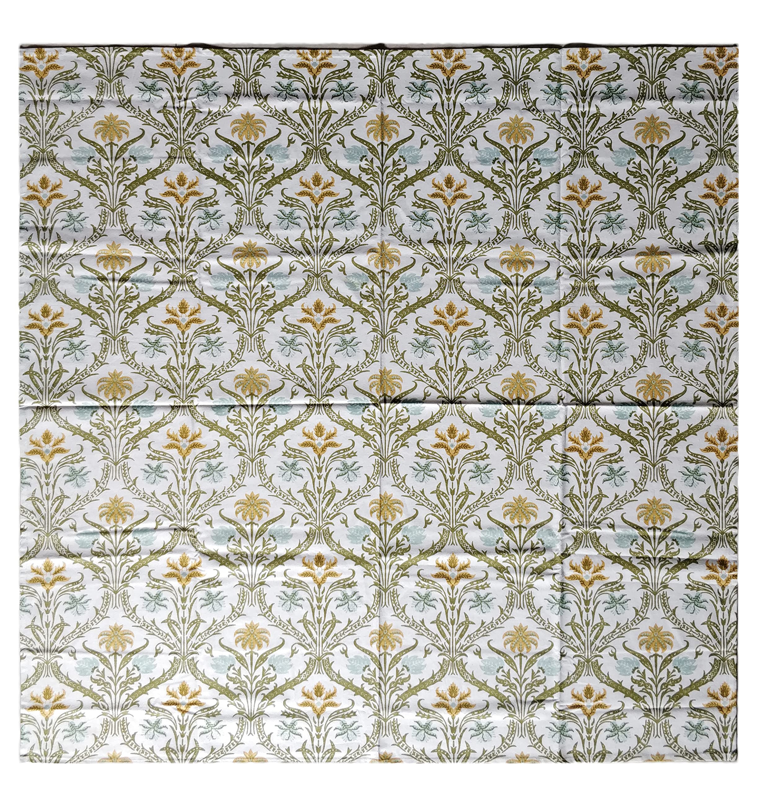 GURU JEE™ 40x40 Inch 100% Cotton Printed Square Tablecloth - Washable & Reusable Dining Table Cover for Kitchen, Party, Wedding, Spring & Summer Decorations | Perfect for Indoor & Outdoor Events, Family Gatherings, Picnics & Restaurant Use
