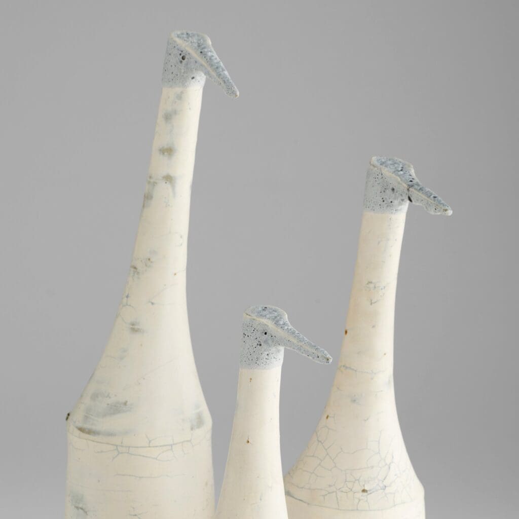 Cyan Design 11406 White Medium Egret Sculpture - Elegant Home Decor for Living Room, Office, or Garden