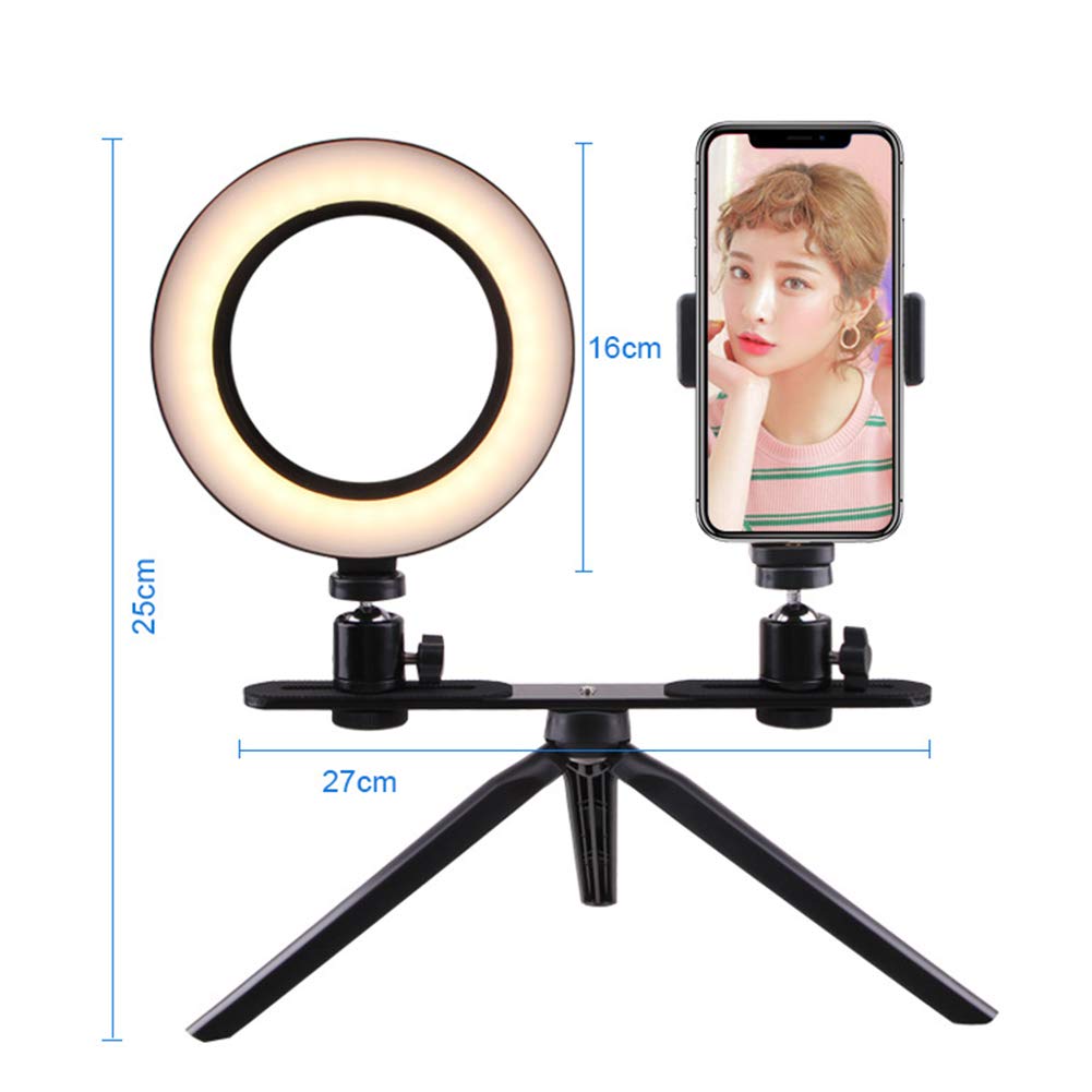 USB LED Ring Light - 360° Rotatable for Makeup & Photography | Desktop Beauty Lighting