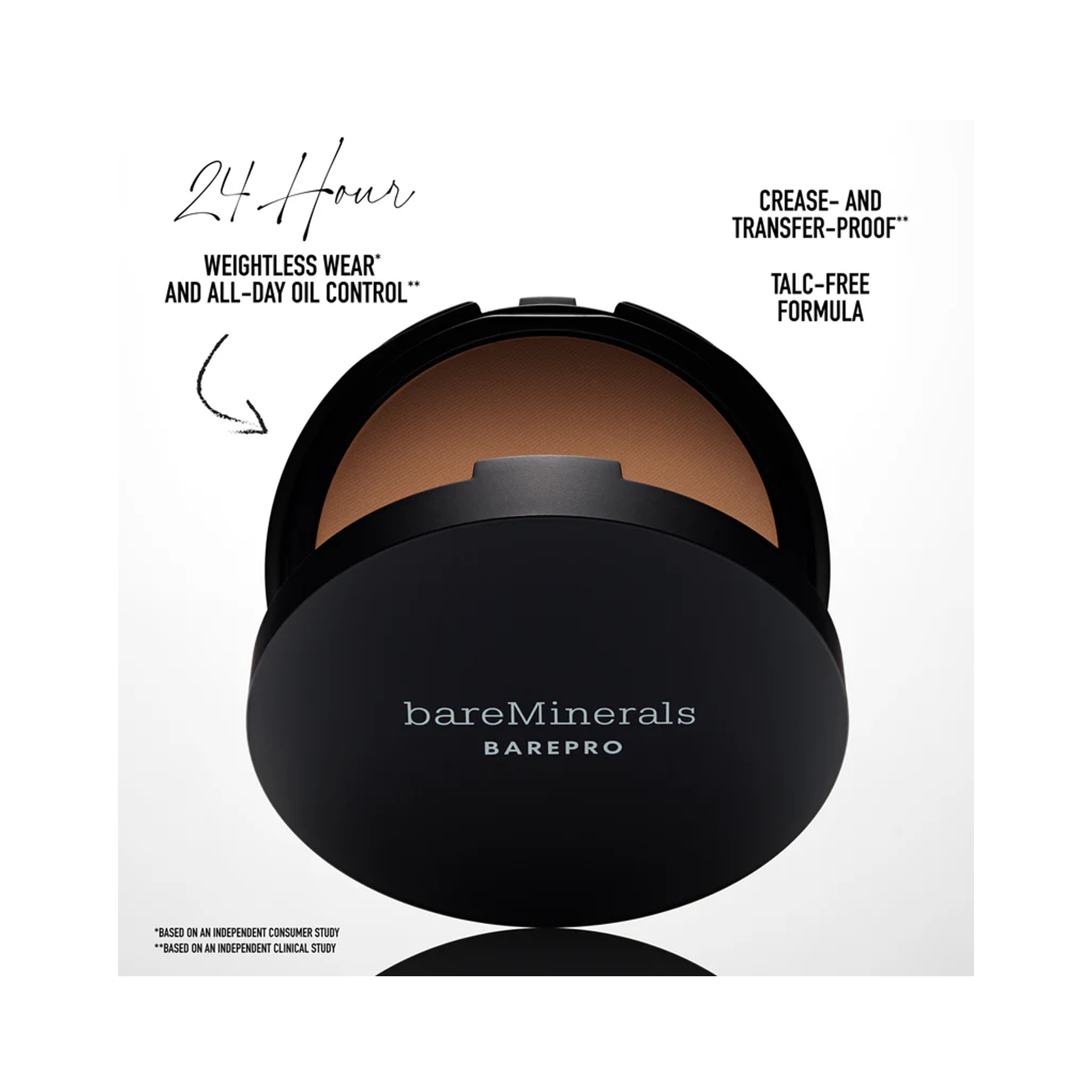 Bare Minerals Barepro 24-Hour Full Coverage Powder Foundation - Oil-Free, Long-Lasting Matte Finish for Flawless Skin | Perfect for Daily Wear, Special Occasions & On-The-Go Touch Ups