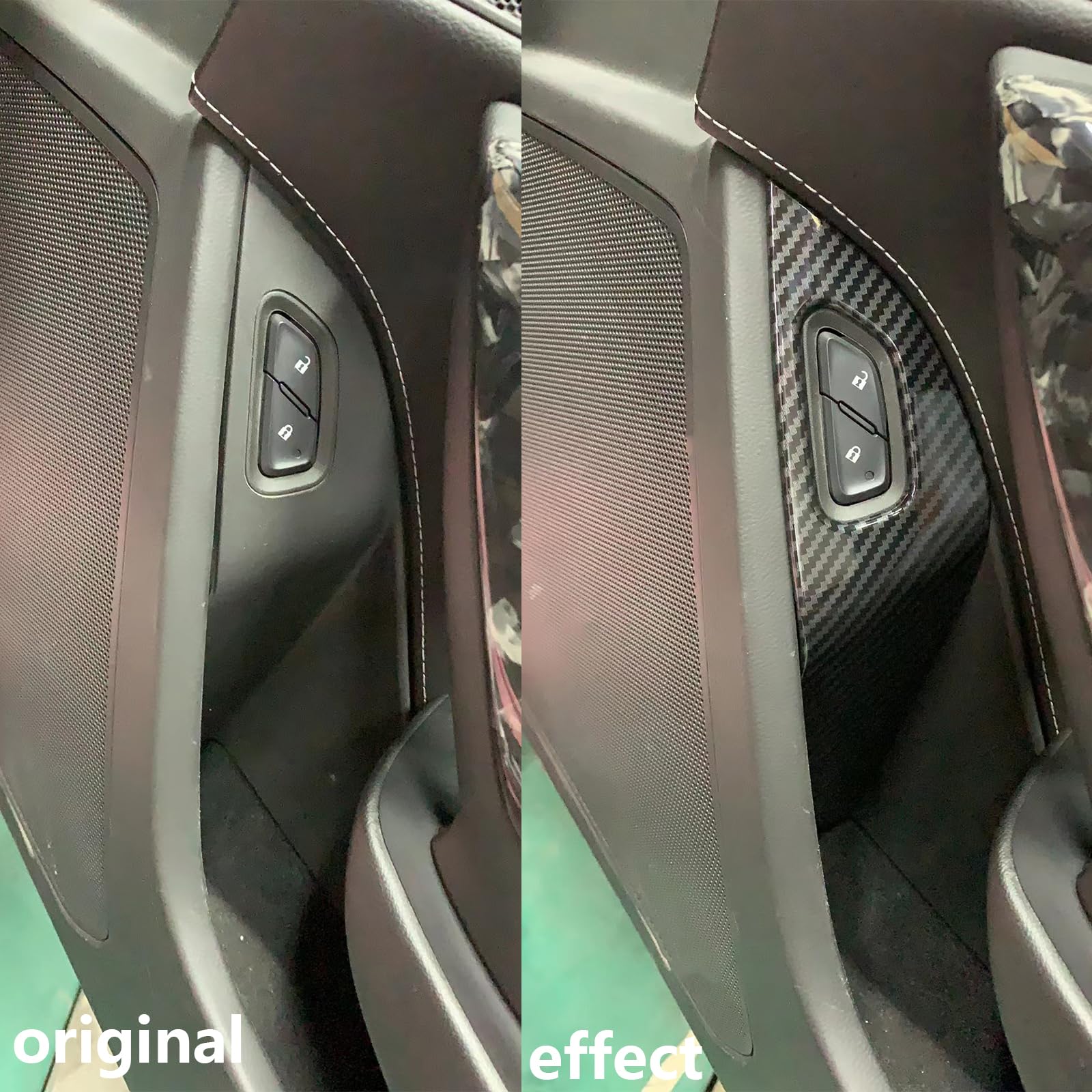 Carbon Fiber Speaker Ring Cover Trim for 2014-2019 Chevrolet Corvette C7 Stingray | Premium Interior Accessories | Enhances Car Audio & Interior Style