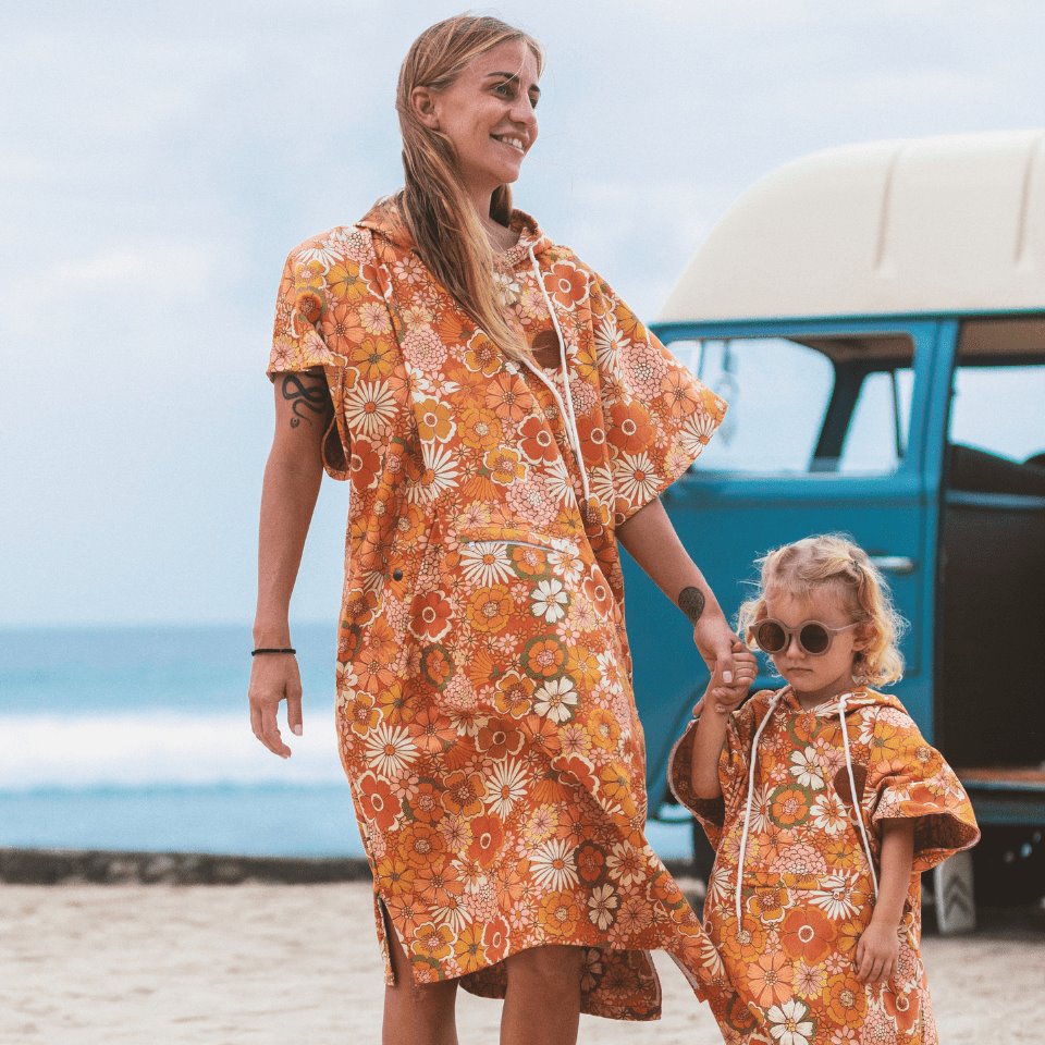 Golden Hour Quick-Dry Changing Poncho for Beach, Pool & Surf - Waterproof & Lightweight Cover-Up for Women & Men - Perfect for Swimming, Surfing & Outdoor Activities