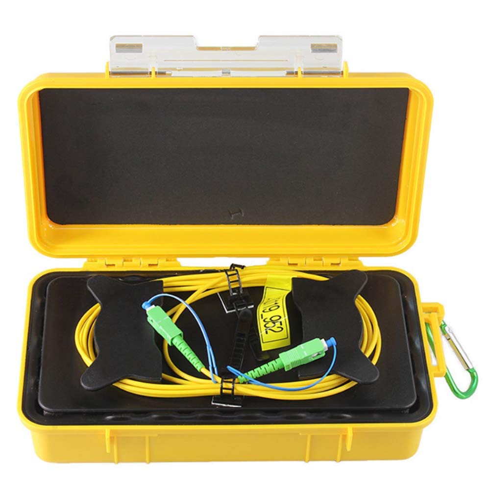 FTTH SC/APC to SC/APC Connectors - 1000m G652D Singlemode 9/125 Fiber Optic OTDR Launch Cable Box - Dead Zone Eliminator for Network Testing & Maintenance (Ideal for Telecom Engineers, Data Centers & Fiber Optic Installations)
