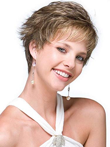 Rene of Paris Zoe Wig - Dark Chocolate Short Pixie Style with Flick Layers, Average Cap for Modern Look | Perfect for Hair Loss, Everyday Wear & Special Occasions