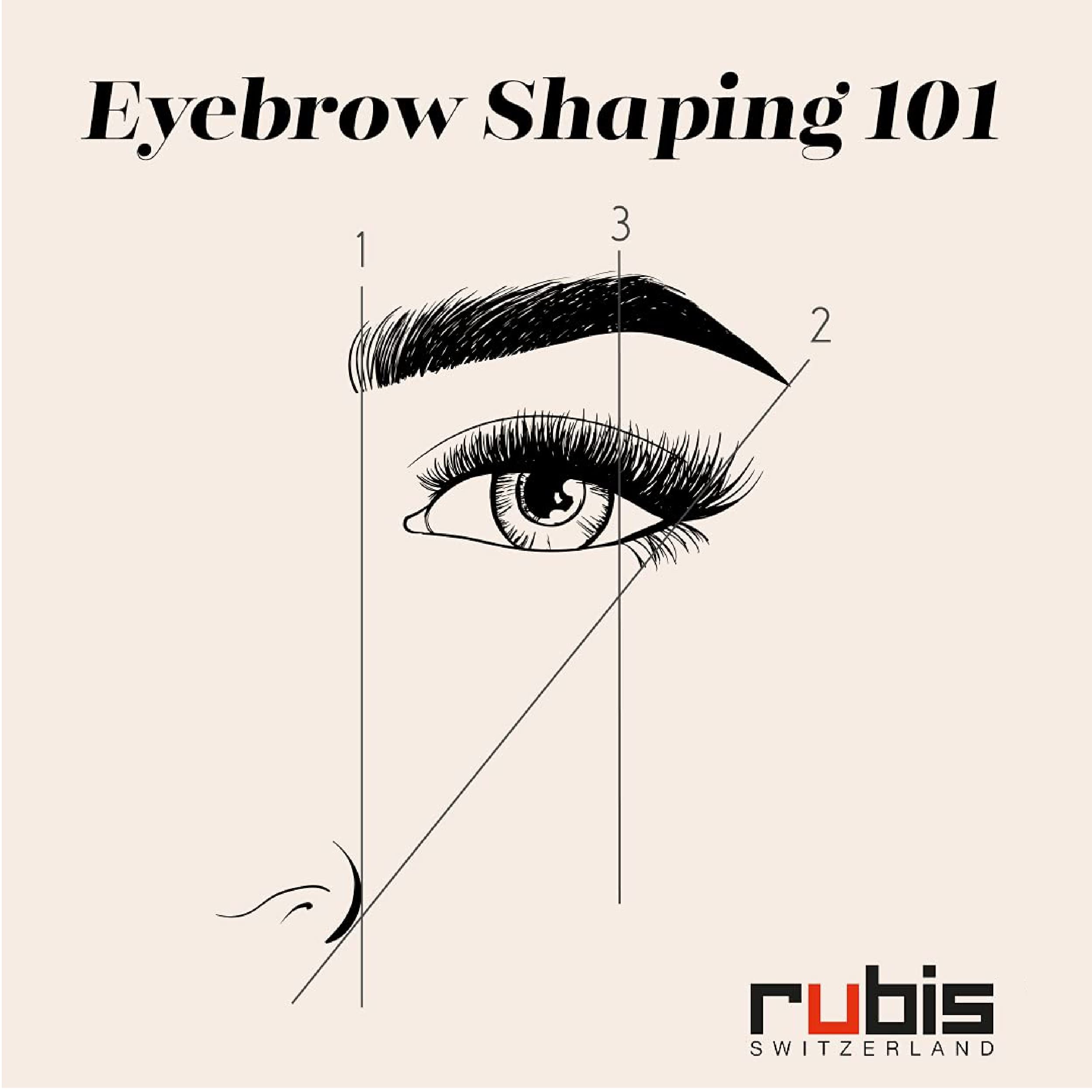 Premium RUBIS Limited Edition Rose Gold Slanted Tweezers with Black Pouch - Perfect for Eyebrow Shaping, Hair Removal & Professional Salon Use