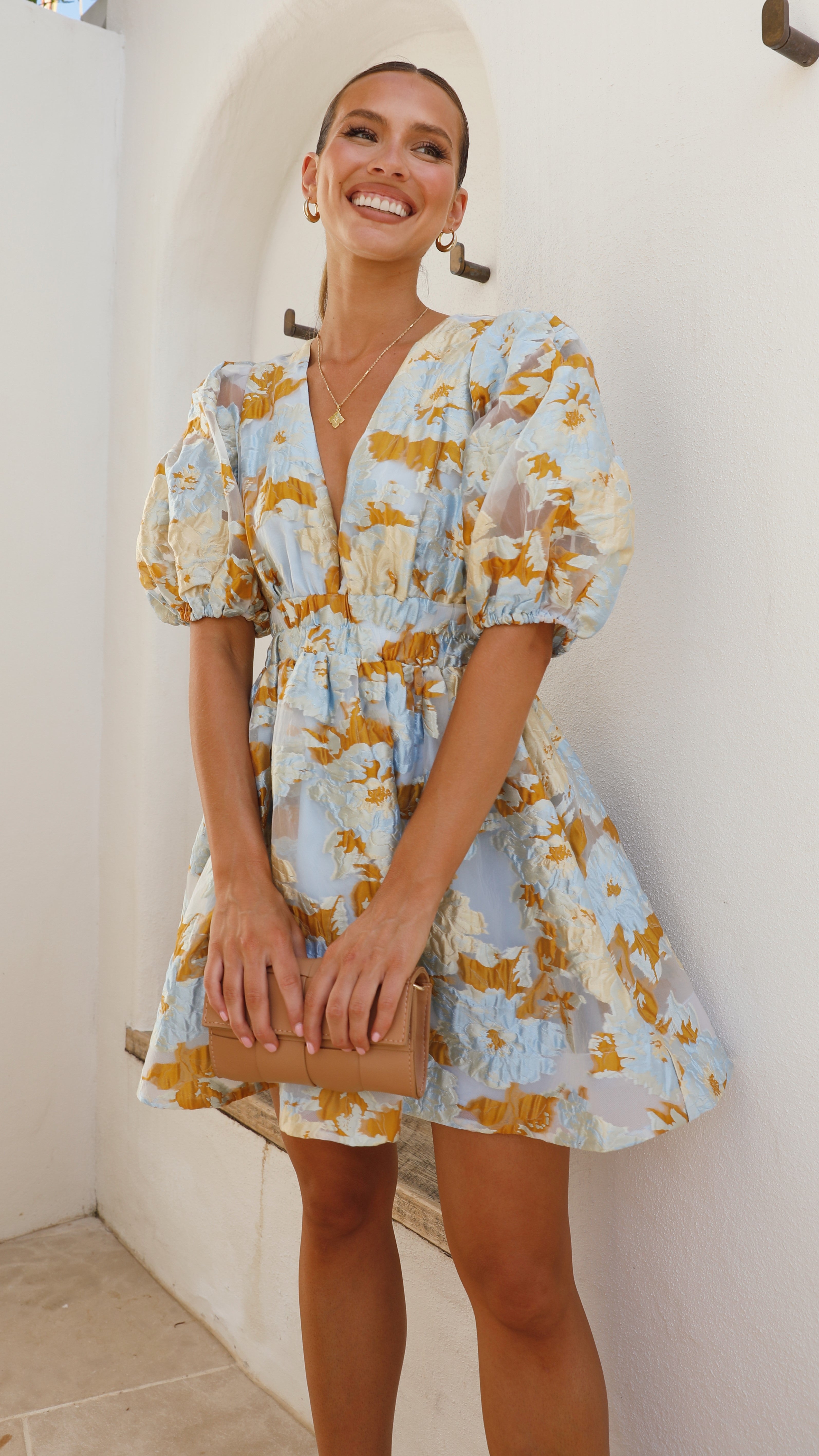 Abel Mini Dress in Blue - Stylish & Comfortable Summer Dress for Women | Perfect for Parties, Dates & Casual Outings