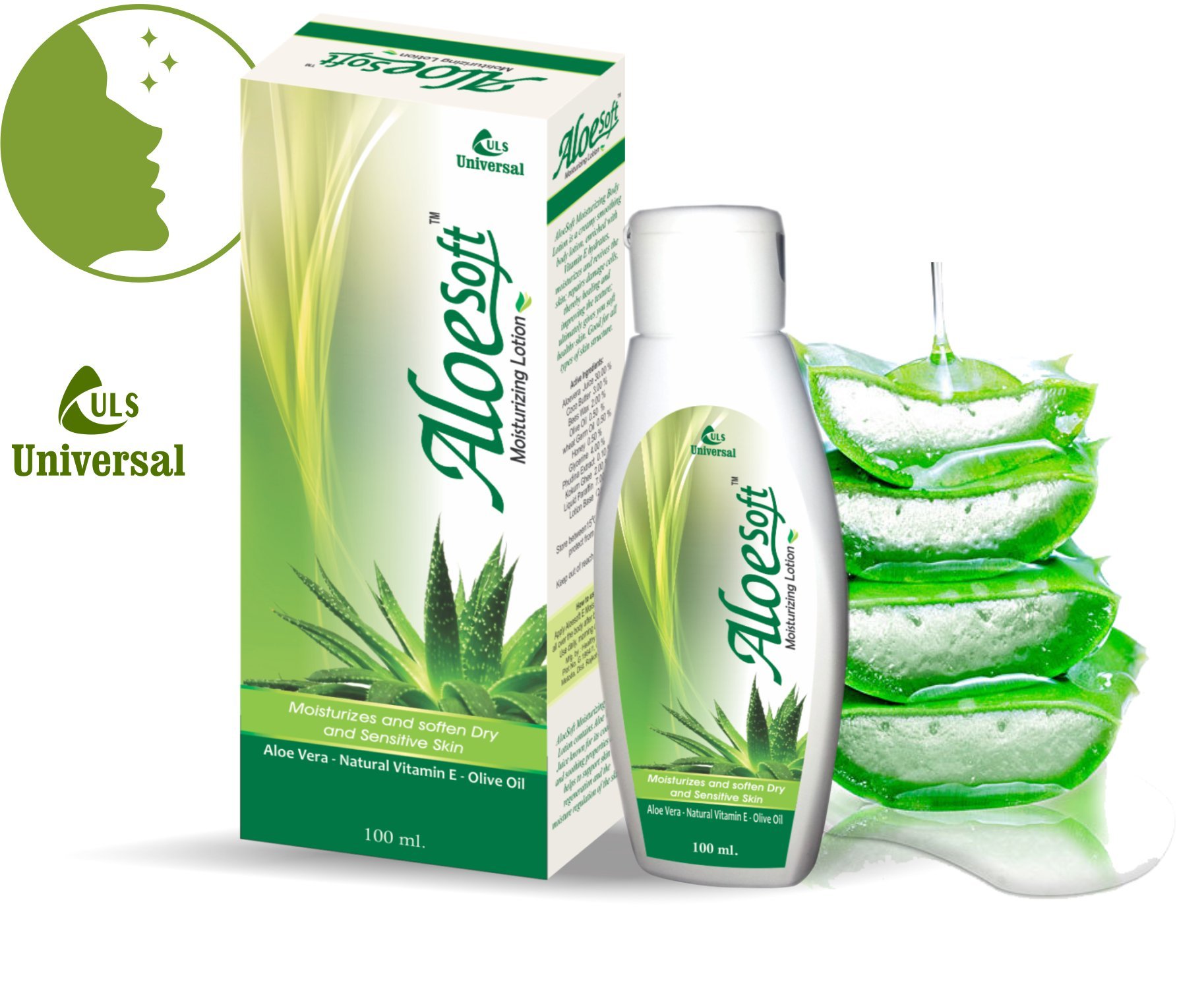 ALOESOFT Moisturizing Body Lotion for Dry Skin - 100ml (Pack of 3) | Hydrating & Nourishing Aloe Vera Lotion for Daily Skin Care & After Sun Relief