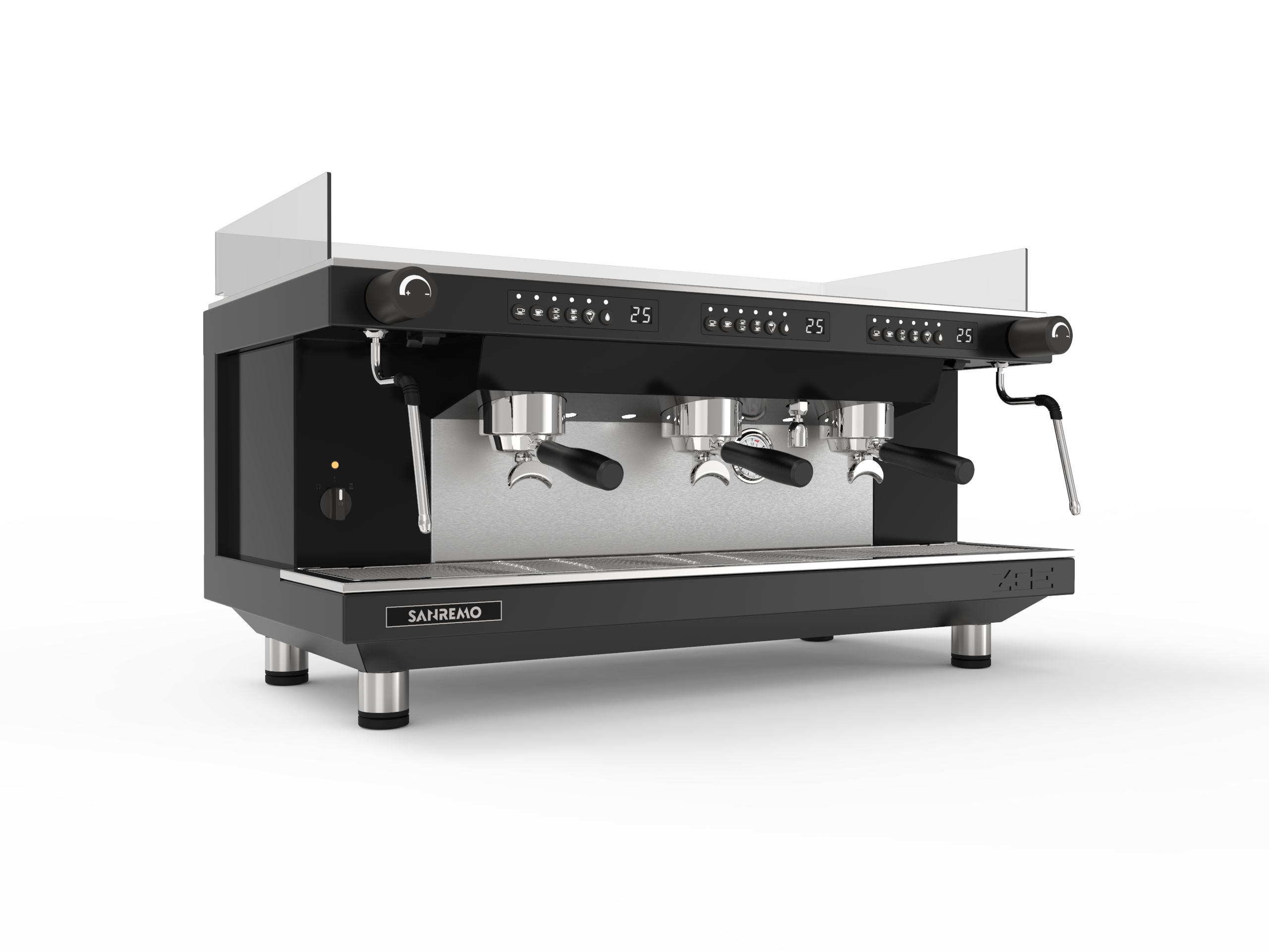 Sanremo ZOE Competition 3 Group Commercial Espresso Machine - Professional Barista Coffee Maker for Cafes & Restaurants - Matte Black Finish - Perfect for High-Volume Coffee Shops & Specialty Coffee Brewing