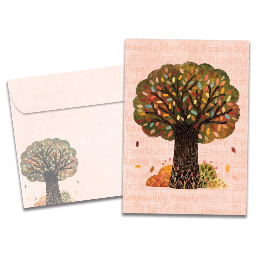 Eco-Friendly Fall & Thanksgiving Greeting Cards Set - 12 Artful 5