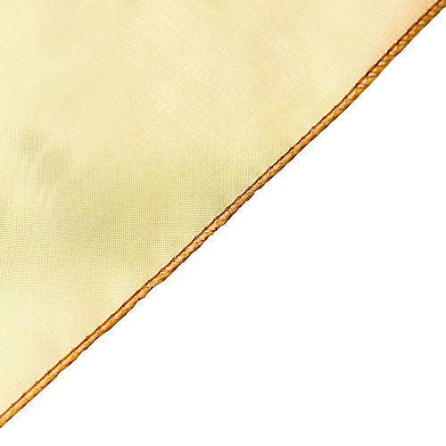 50 Mustard Yellow Premium Curly Chiffon Chair Covers with Sashes - Elegant Wedding, Party & Reception Decorations - Perfect for Banquet Halls, Church Ceremonies & Outdoor Events