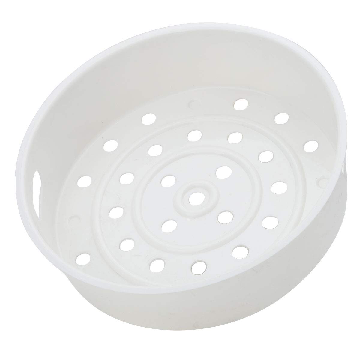YiZYiF Plastic Steamer Basket for Rice Cooker - 4L/5L Heat-Resistant Steam Rack Stand for Healthy Cooking | Perfect for Dumplings, Vegetables & Seafood in Kitchen & Food Warmer (Ivory)