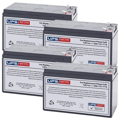 UPS Battery Center RB1290X4C Replacement Battery Set - Compatible with APC Smart-UPS, Back-UPS, and Power-Saving Models - Perfect for Home Office, Server Rooms & Emergency Backup Power