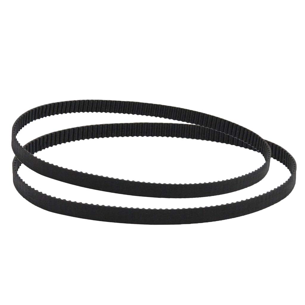 2 Pcs GT2 2mm Pitch 6mm Wide Rubber Timing Belt for 3D Printer CNC Machines (200mm+158mm) - Perfect for DIY 3D Printing, CNC Routing, and Robotics Projects