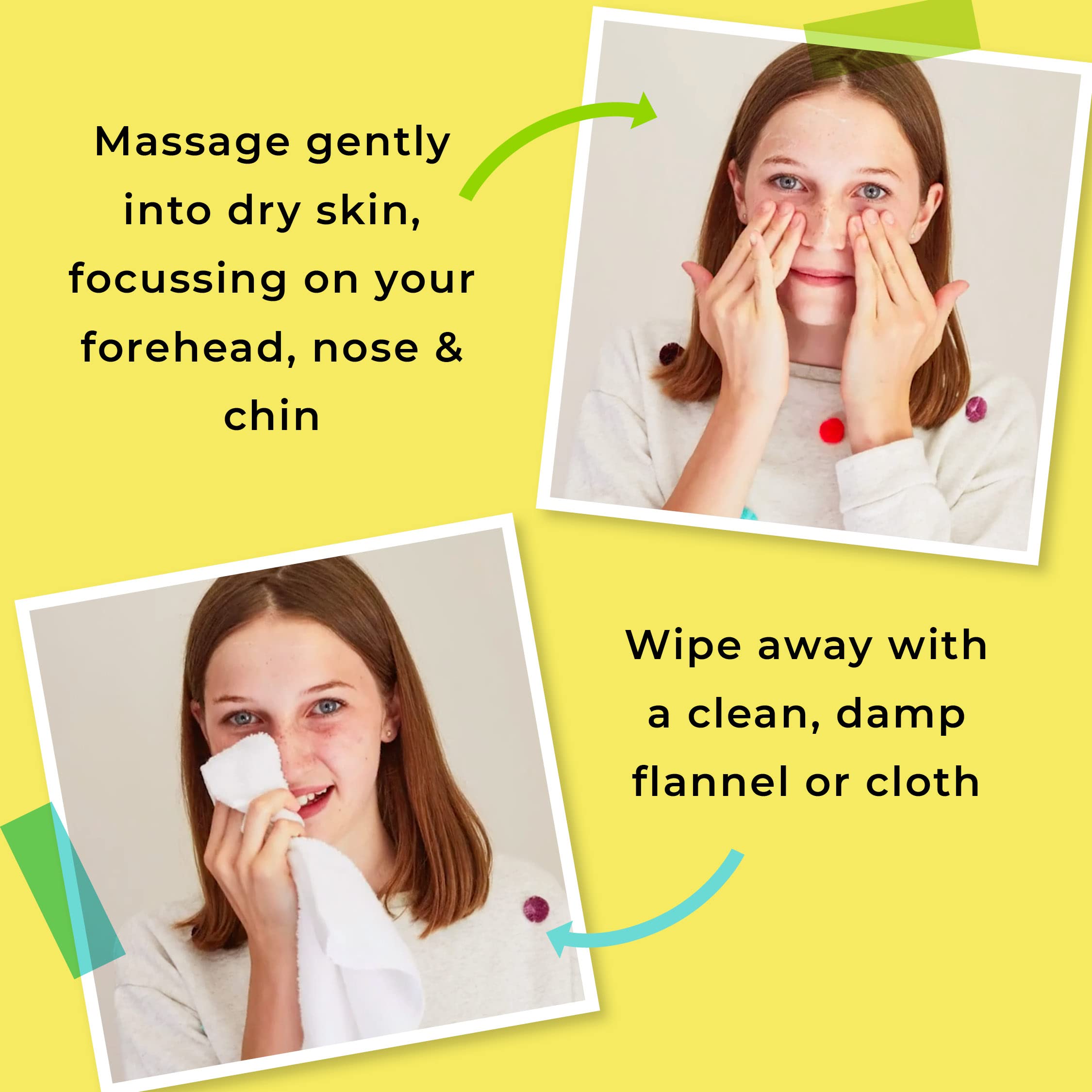 Spots & Stripes - Natural Teen Skincare Essentials for Girls with Virgin Coconut, Niaouli & Aloe Vera | Gentle Acne Treatment for Young Skin | Perfect for Daily Cleansing & School Routine