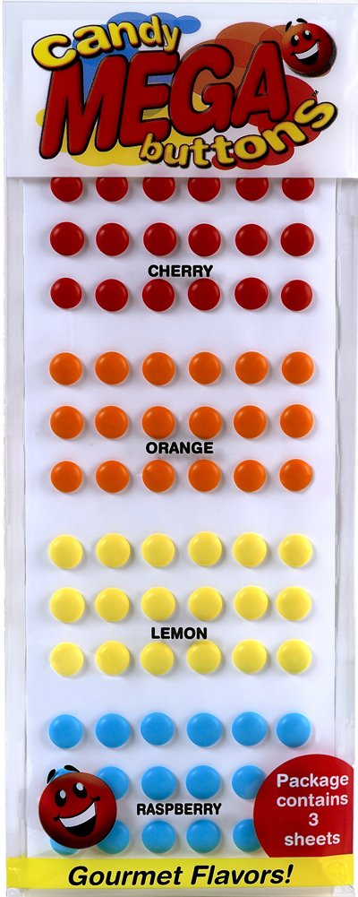 Colorful Candy Buttons on Paper Strips - Bulk Mega Buttons for Parties, Baking & Candy Buffets - Fun Sweet Treats for Kids & Adults