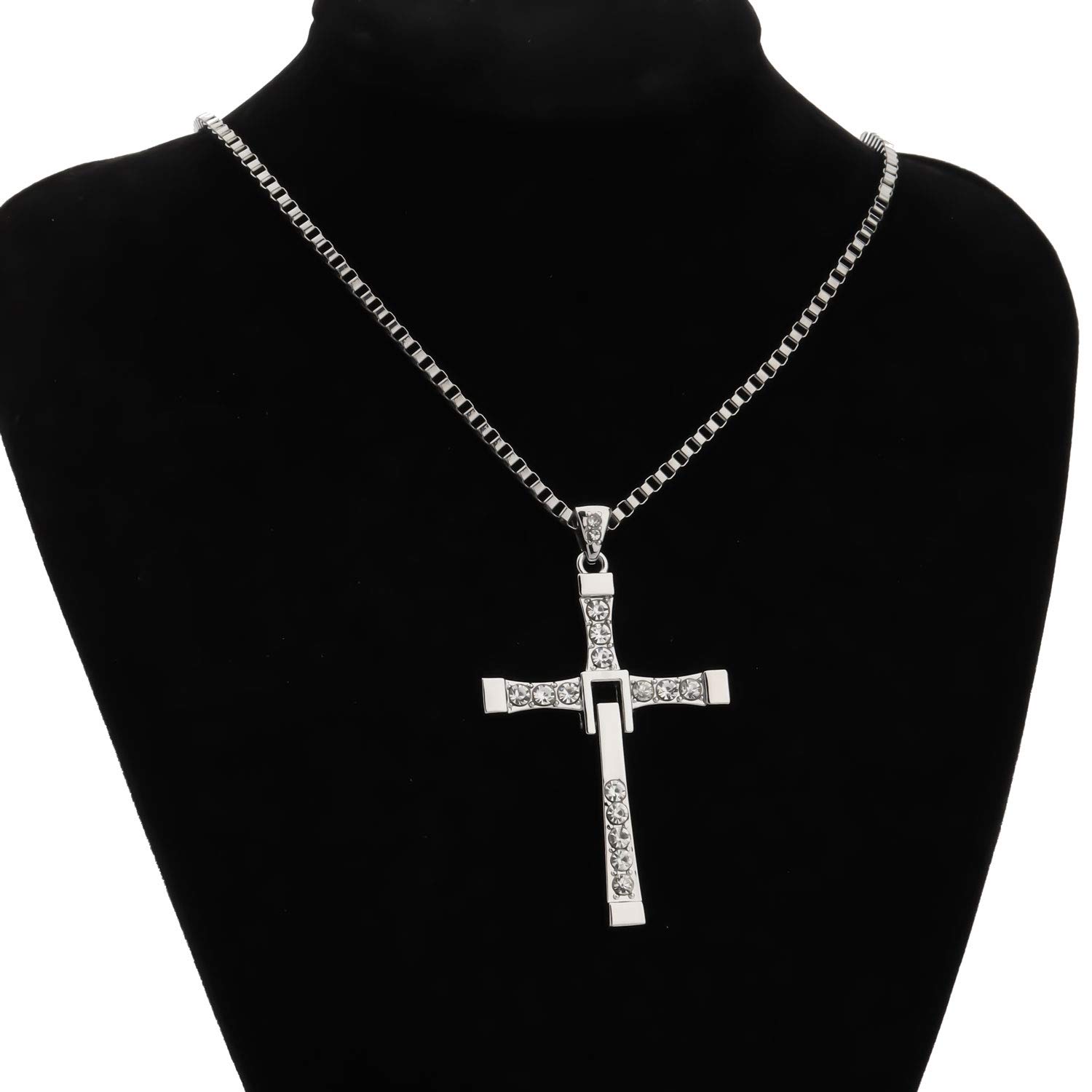 KEYCHIN Inspired Cross Necklace - Titanium Steel Pendant for Sports Enthusiasts & Movie Fans - Unisex Jewelry Gift for Men & Women - Perfect for Workouts, Casual Wear & Movie-Themed Events