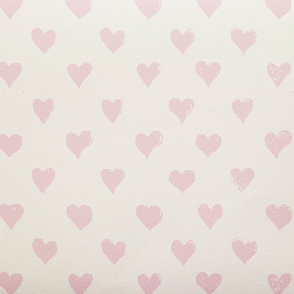 Pink Hearts Wallpaper - Romantic & Cute Self-Adhesive Wallpaper for Bedroom, Nursery, or DIY Home Decor