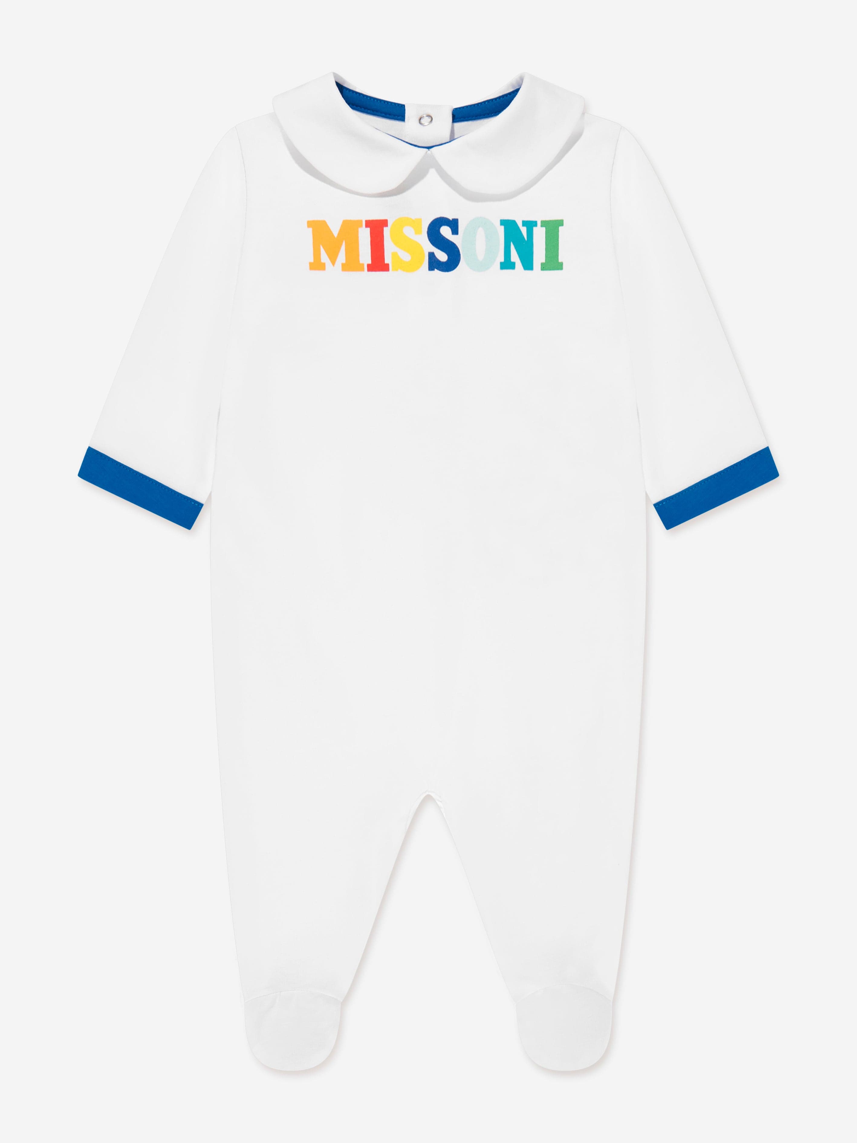 Baby Boys Logo Babygrow Set in White - Soft Cotton Bodysuit & Pants Outfit for Newborns & Infants | Perfect for Playtime, Photos & Everyday Wear