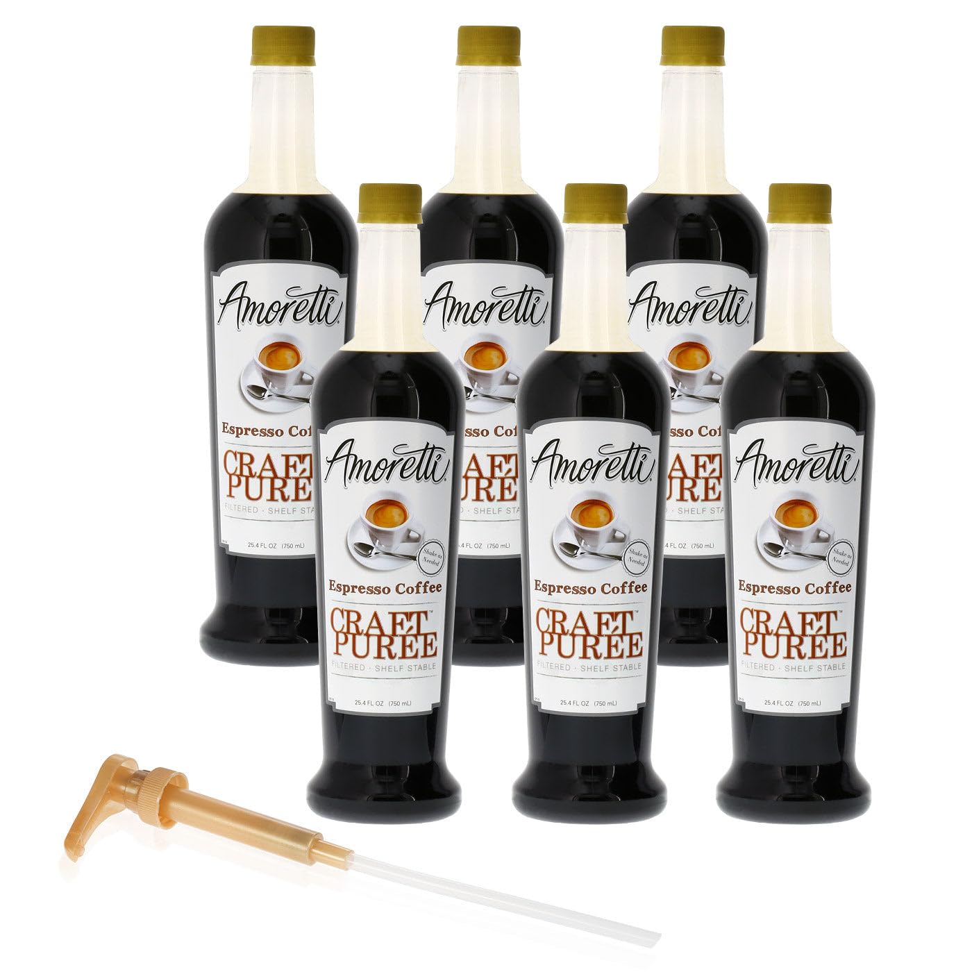 Amoretti Craft Puree - Espresso Coffee Flavor, 9 lb (4.08 kg) - Premium Coffee Concentrate for Baking, Cocktails & Specialty Drinks